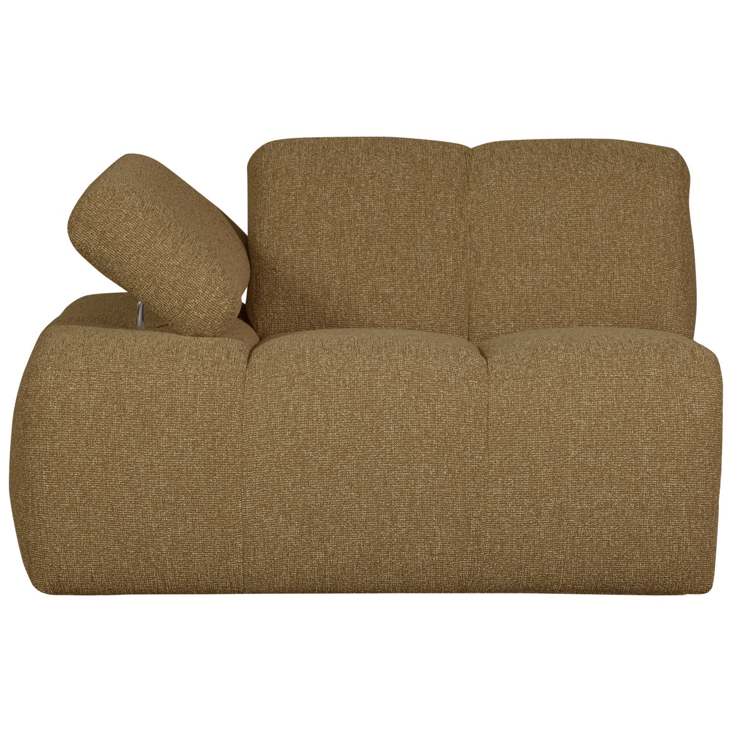 Sofa modułowa MOJO - element lewostronny ciemny miodowy bouclé