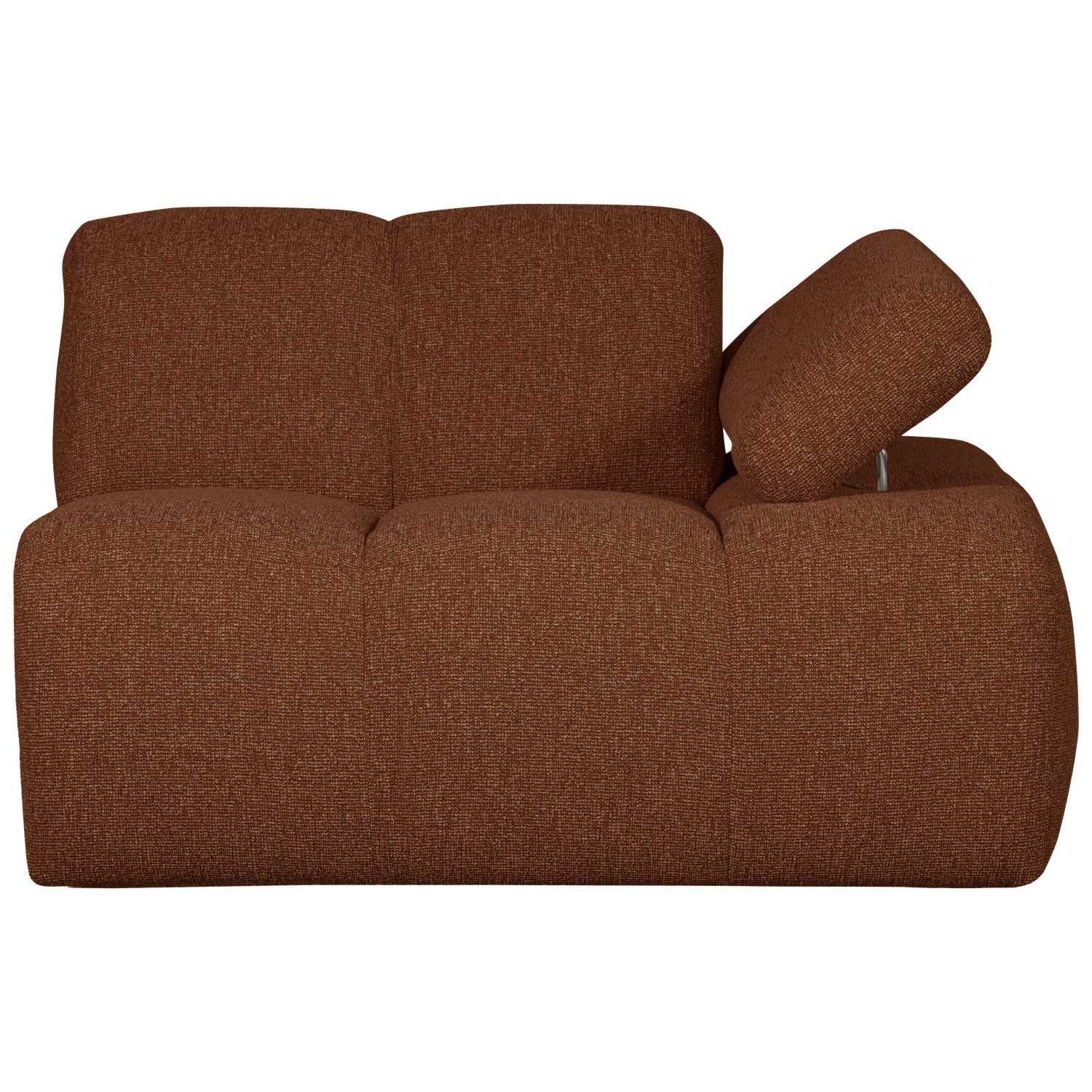 Sofa modułowa MOJO - element prawostronny brązowy bouclé