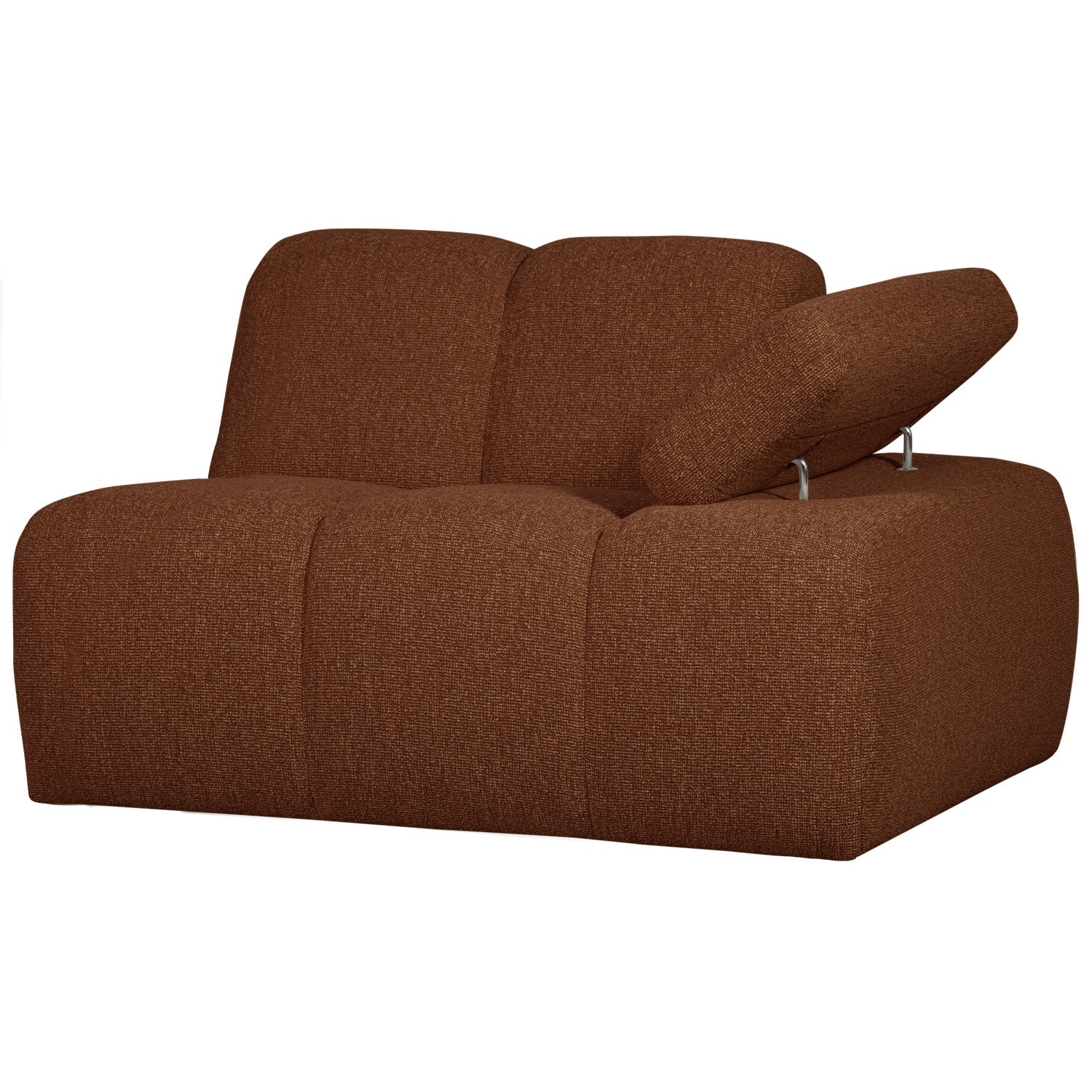 Sofa modułowa MOJO - element prawostronny brązowy bouclé
