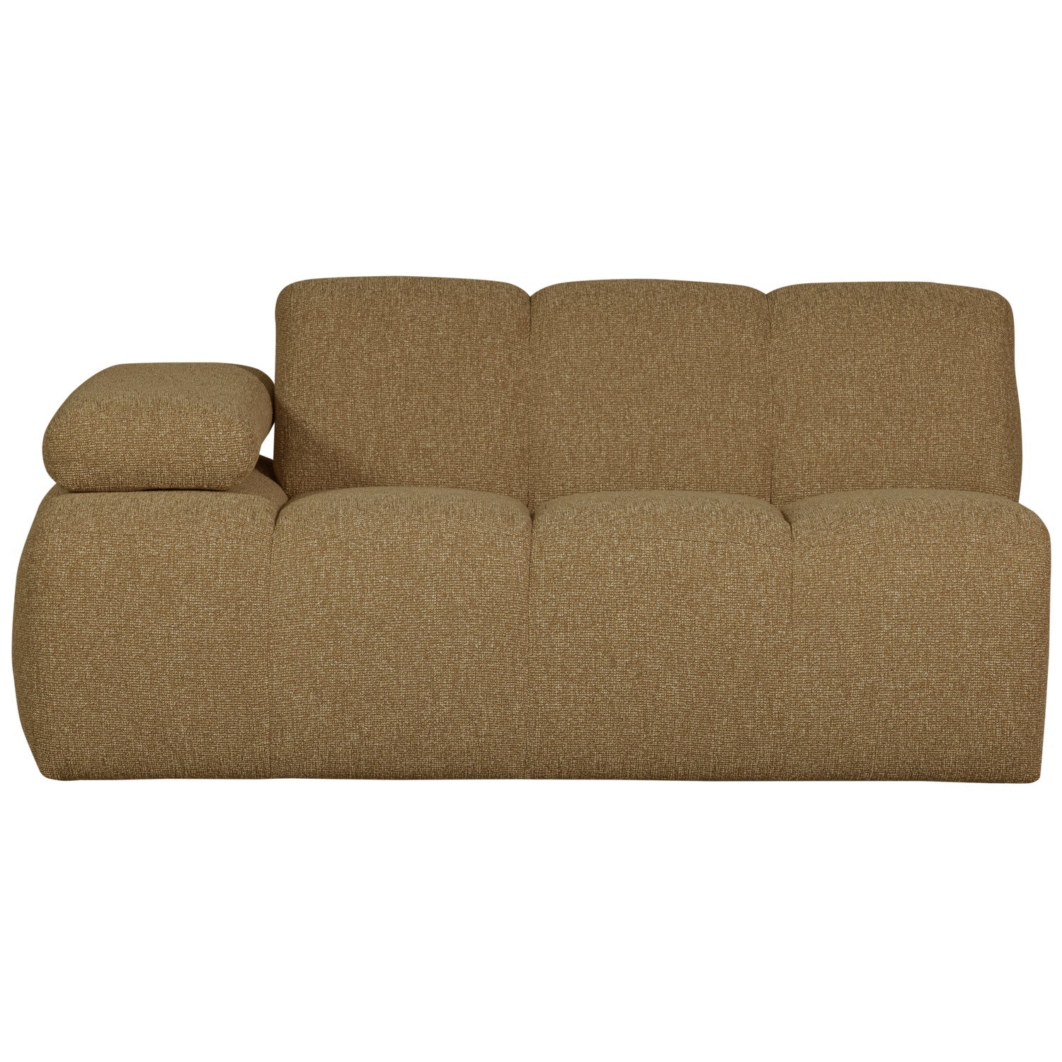 Sofa modułowa MOJO - element 1,5-osobowy lewostronny ciemny miodowy bouclé
