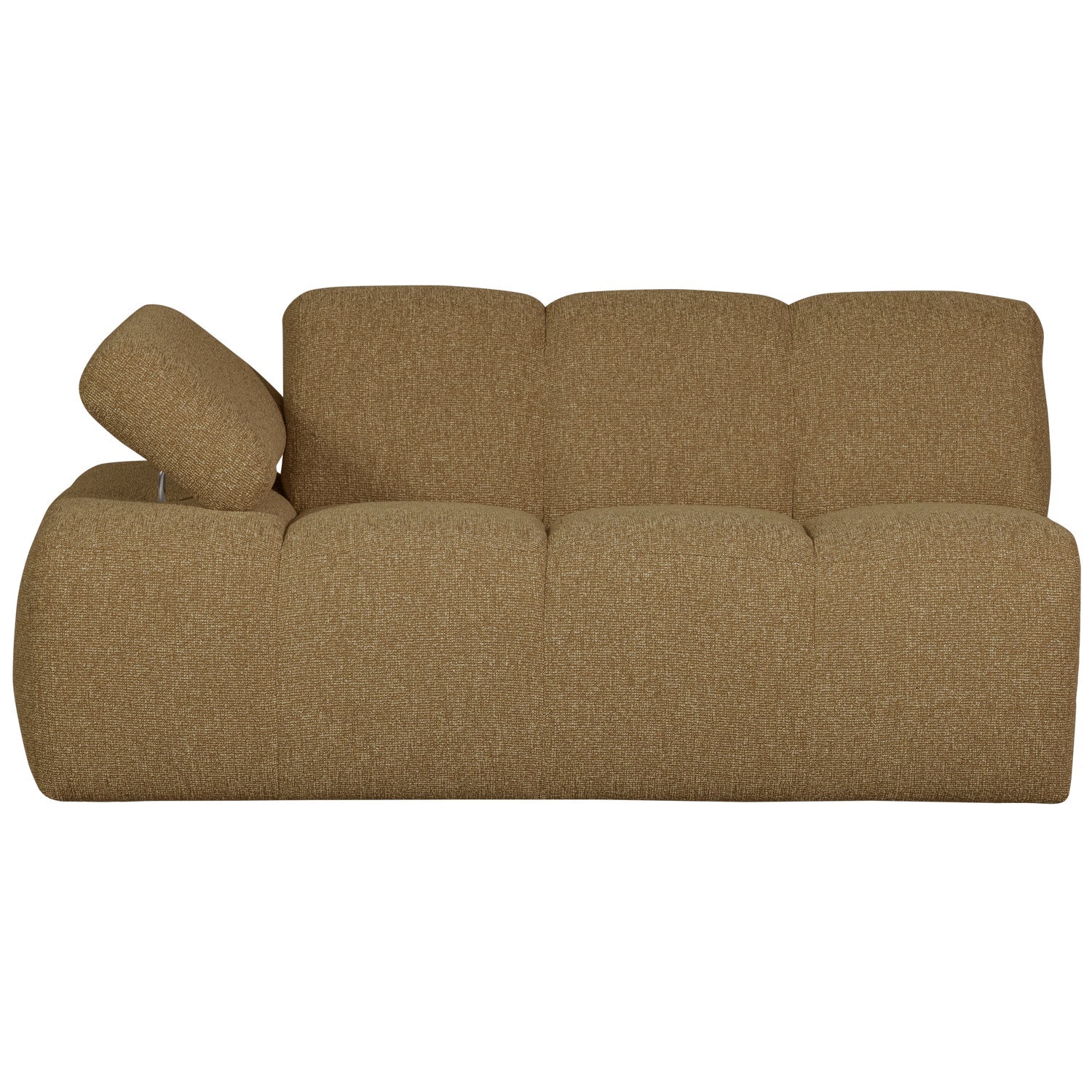 Sofa modułowa MOJO - element 1,5-osobowy lewostronny ciemny miodowy bouclé