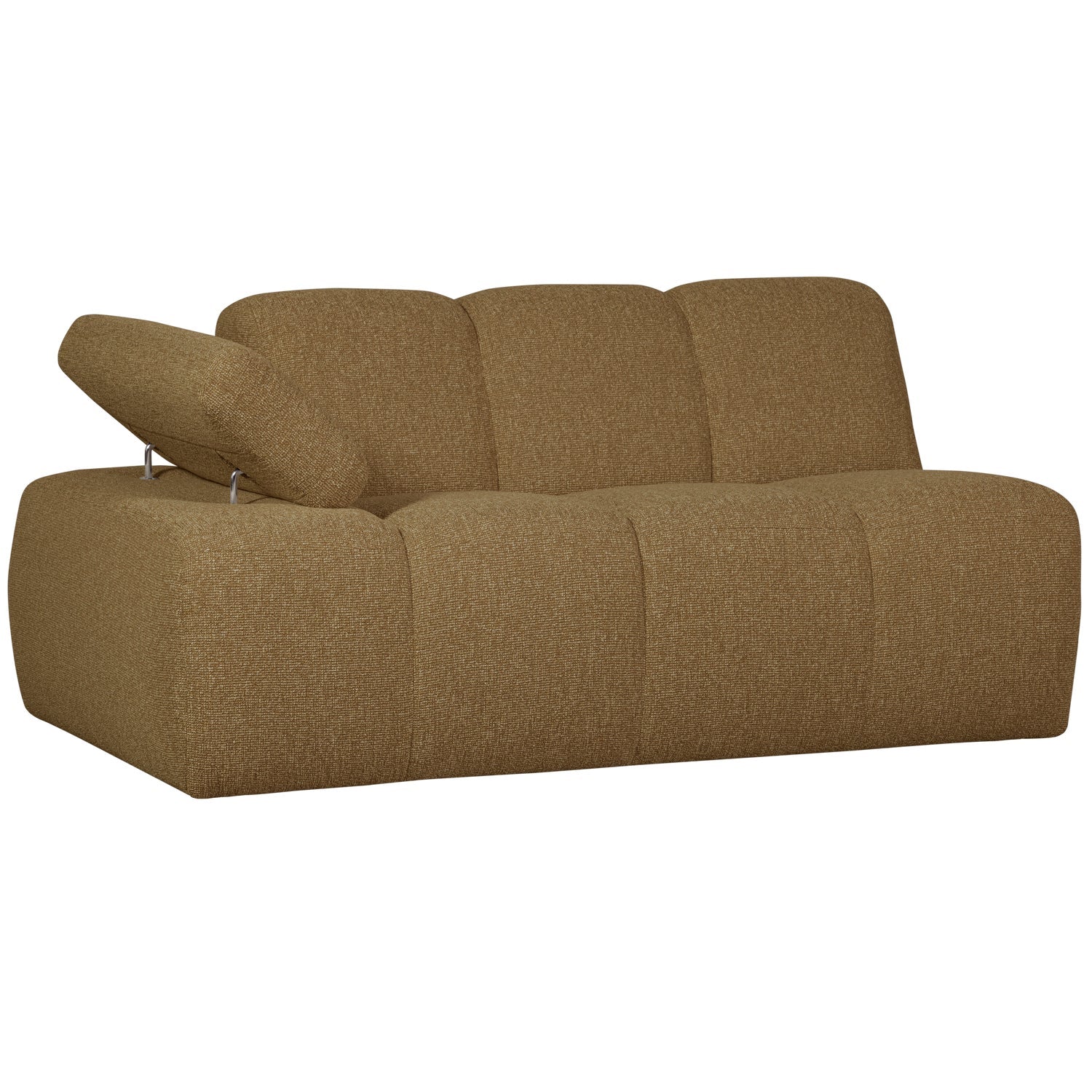 Sofa modułowa MOJO - element 1,5-osobowy lewostronny ciemny miodowy bouclé