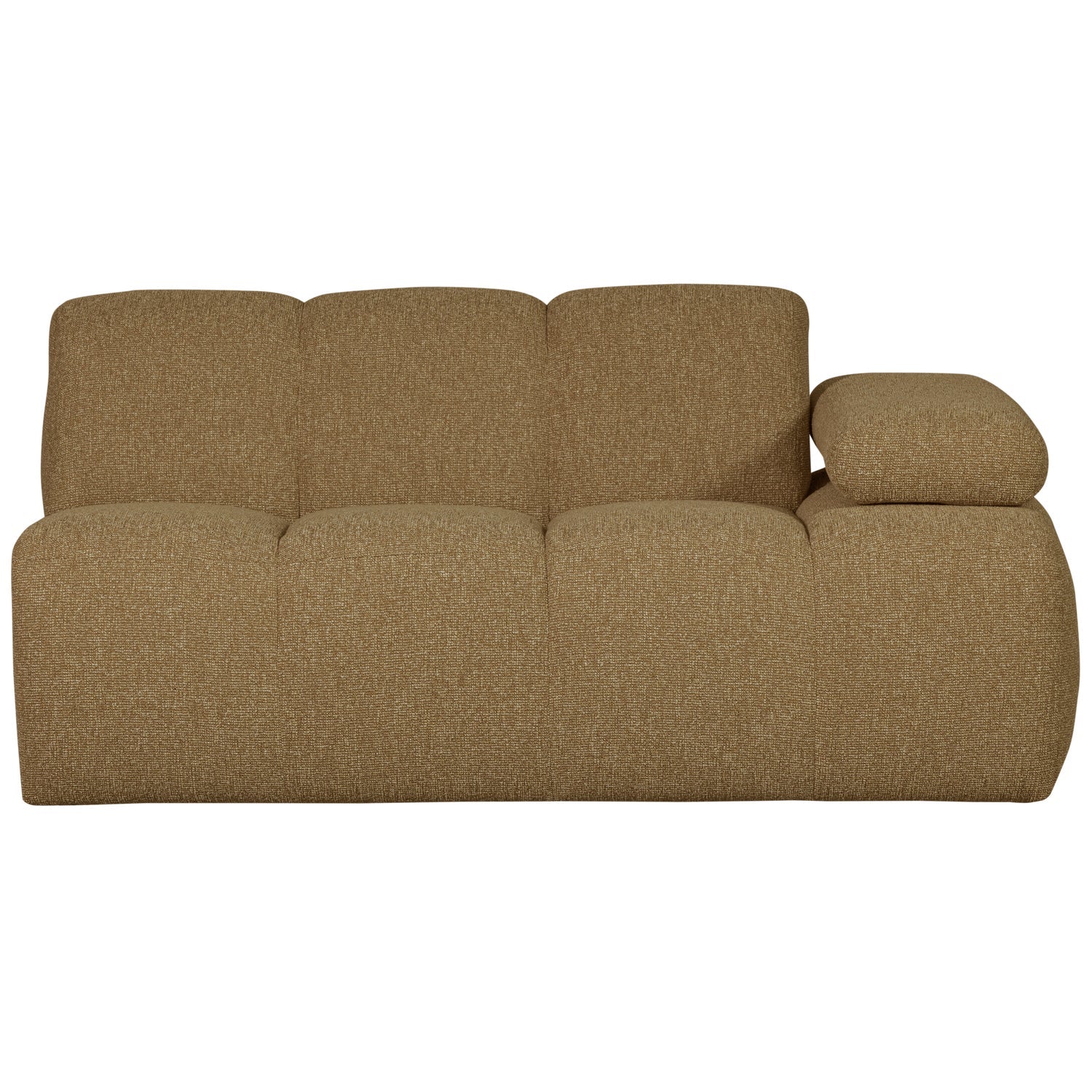 Sofa modułowa MOJO - element 1,5-osobowy prawostronny ciemny miodowy bouclé