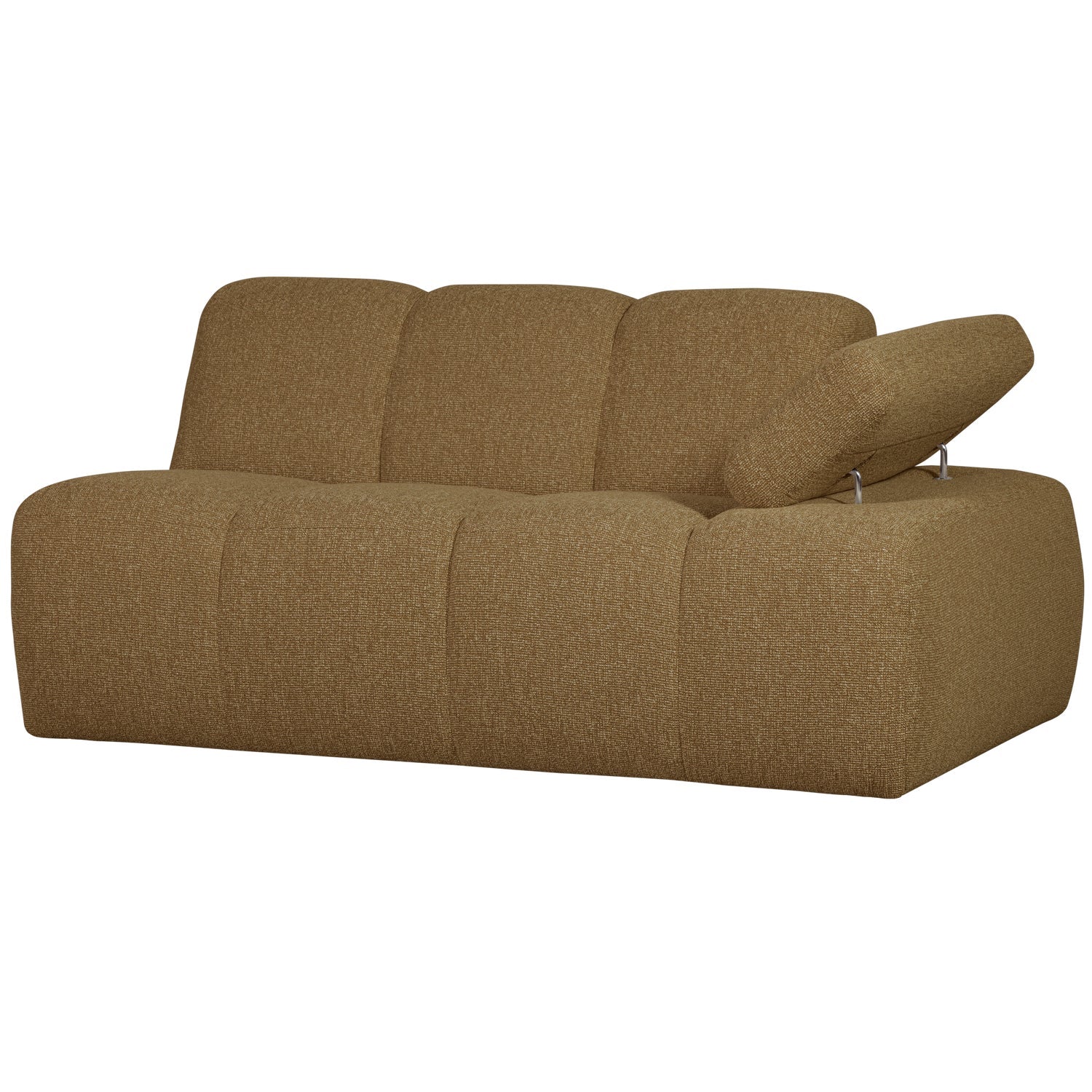 Sofa modułowa MOJO - element 1,5-osobowy prawostronny ciemny miodowy bouclé