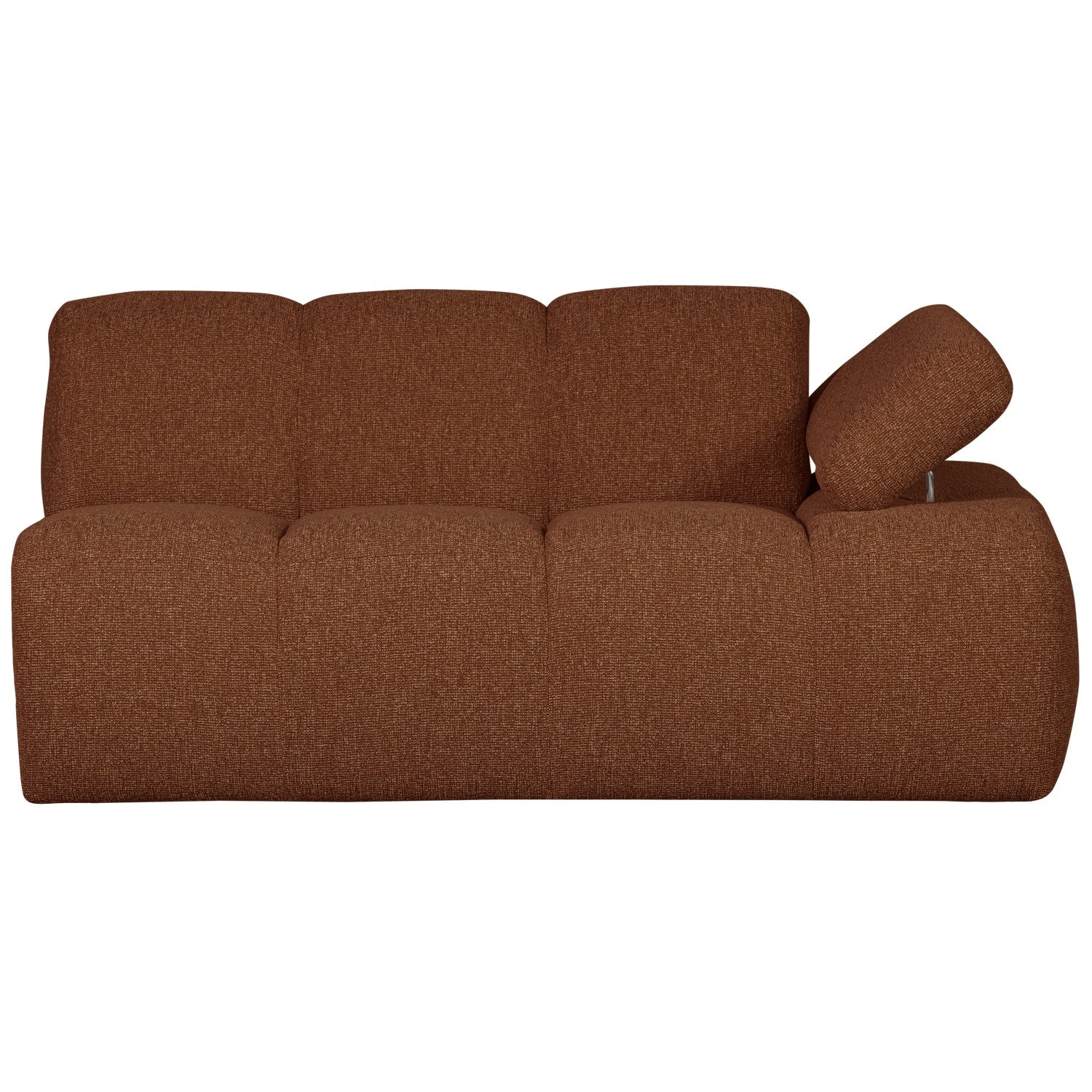 Sofa modułowa MOJO - element 1,5-osobowy prawostronny brązowy bouclé
