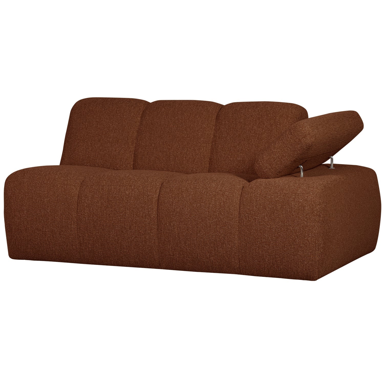 Sofa modułowa MOJO - element 1,5-osobowy prawostronny brązowy bouclé