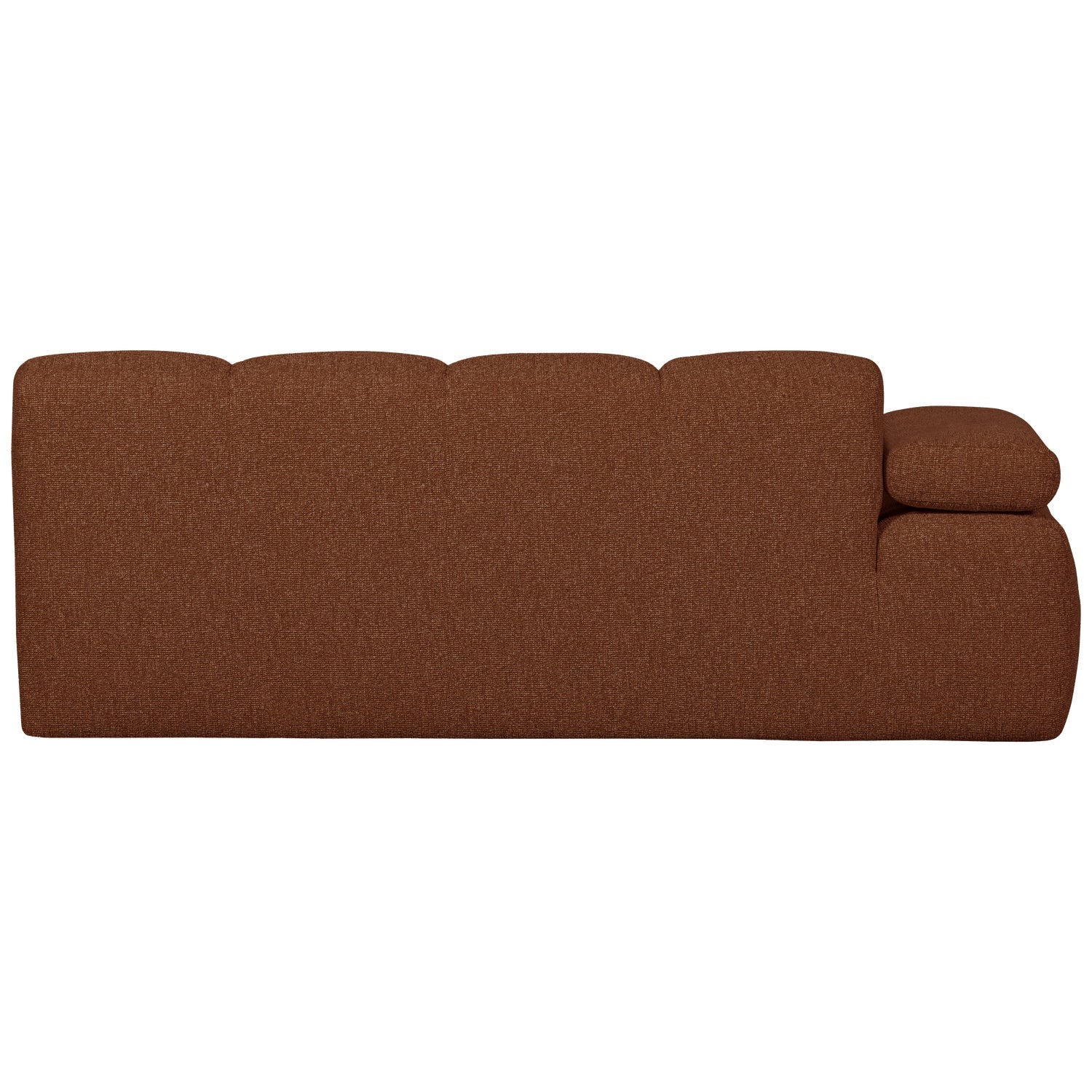 Sofa modułowa MOJO - element 2-osobowy lewostronny brązowy bouclé