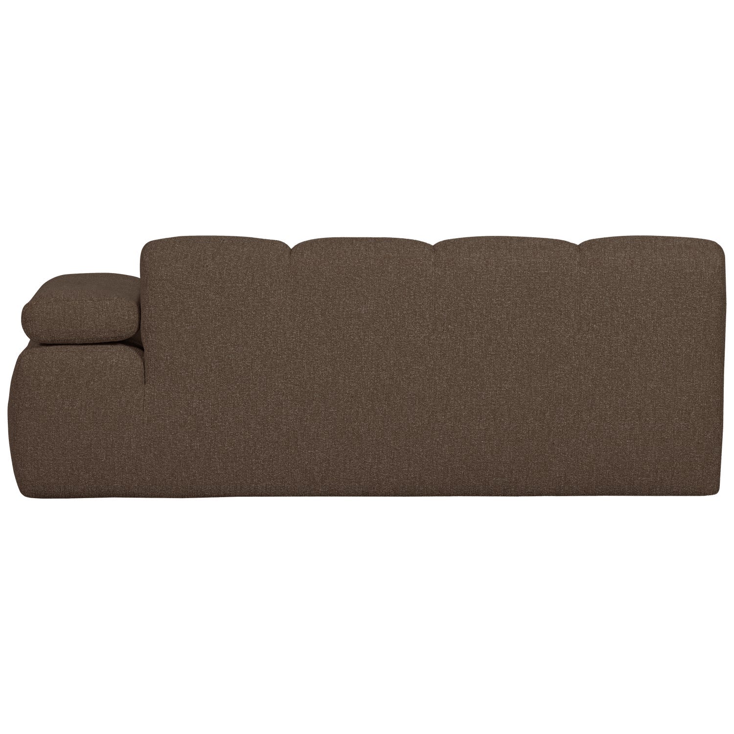 Sofa modułowa MOJO - element 2-osobowy prawostronny ciemnobrązowy bouclé