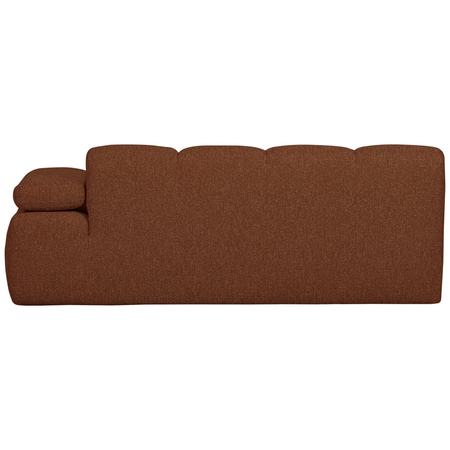 Sofa modułowa MOJO - element 2-osobowy prawostronny brązowy bouclé