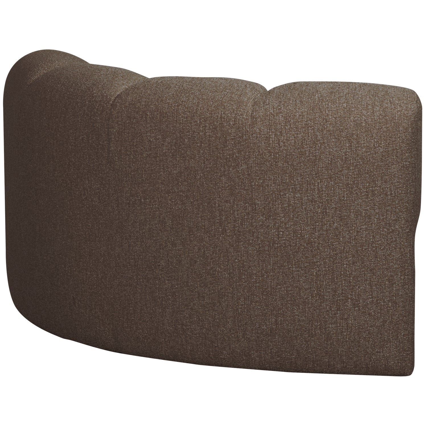 Sofa modułowa MOJO - element narożny ciemnobrązowy bouclé