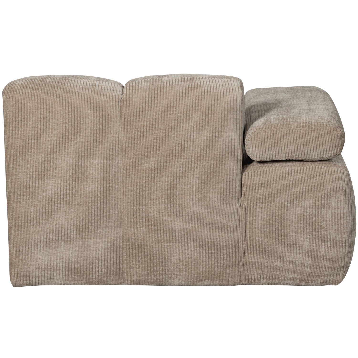 Sofa modułowa MOJO - szezlong lewostronny ciemny piaskowy sztruks