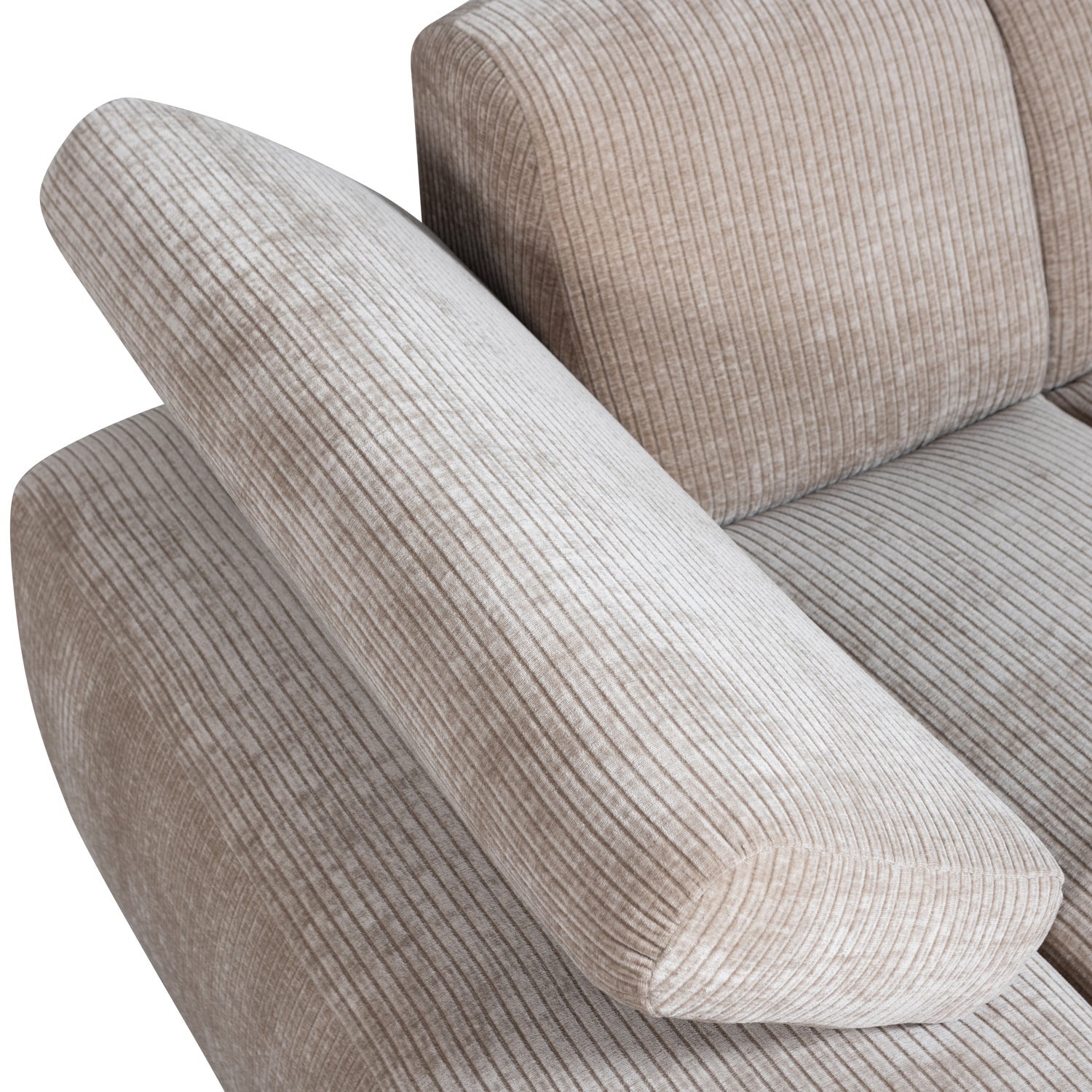 Sofa modułowa MOJO - szezlong lewostronny ciemny piaskowy sztruks
