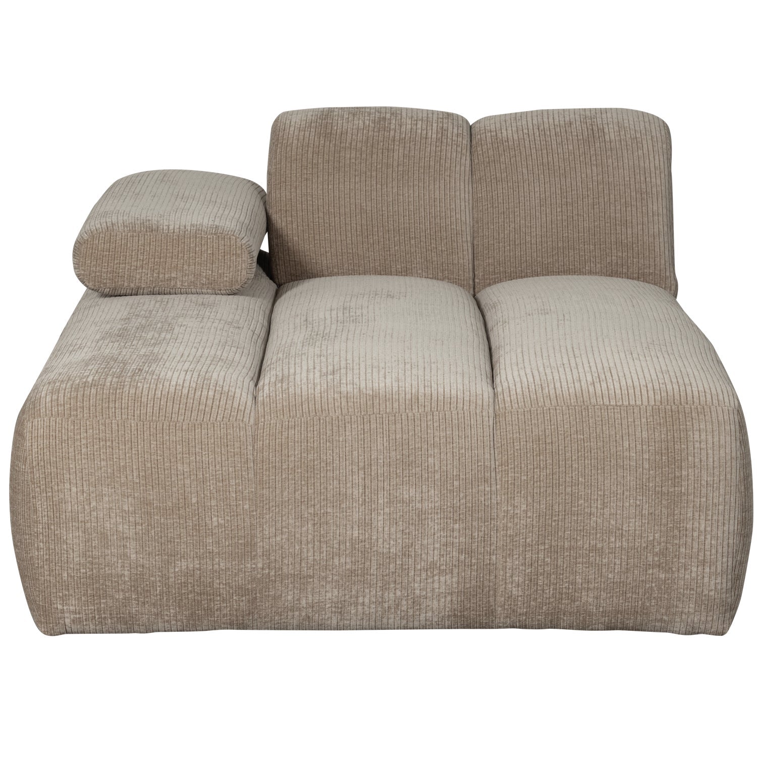 Sofa modułowa MOJO - szezlong lewostronny ciemny piaskowy sztruks