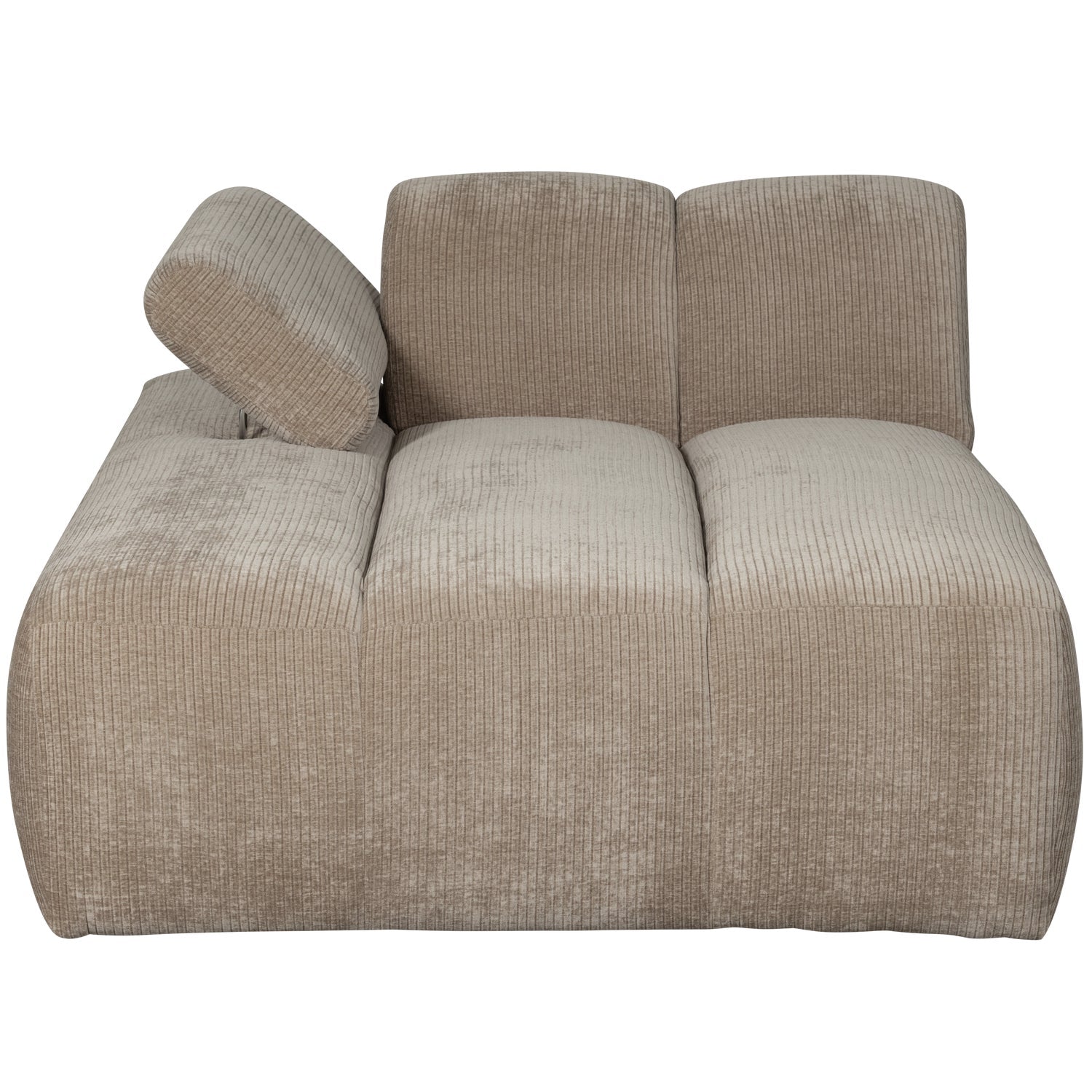 Sofa modułowa MOJO - szezlong lewostronny ciemny piaskowy sztruks