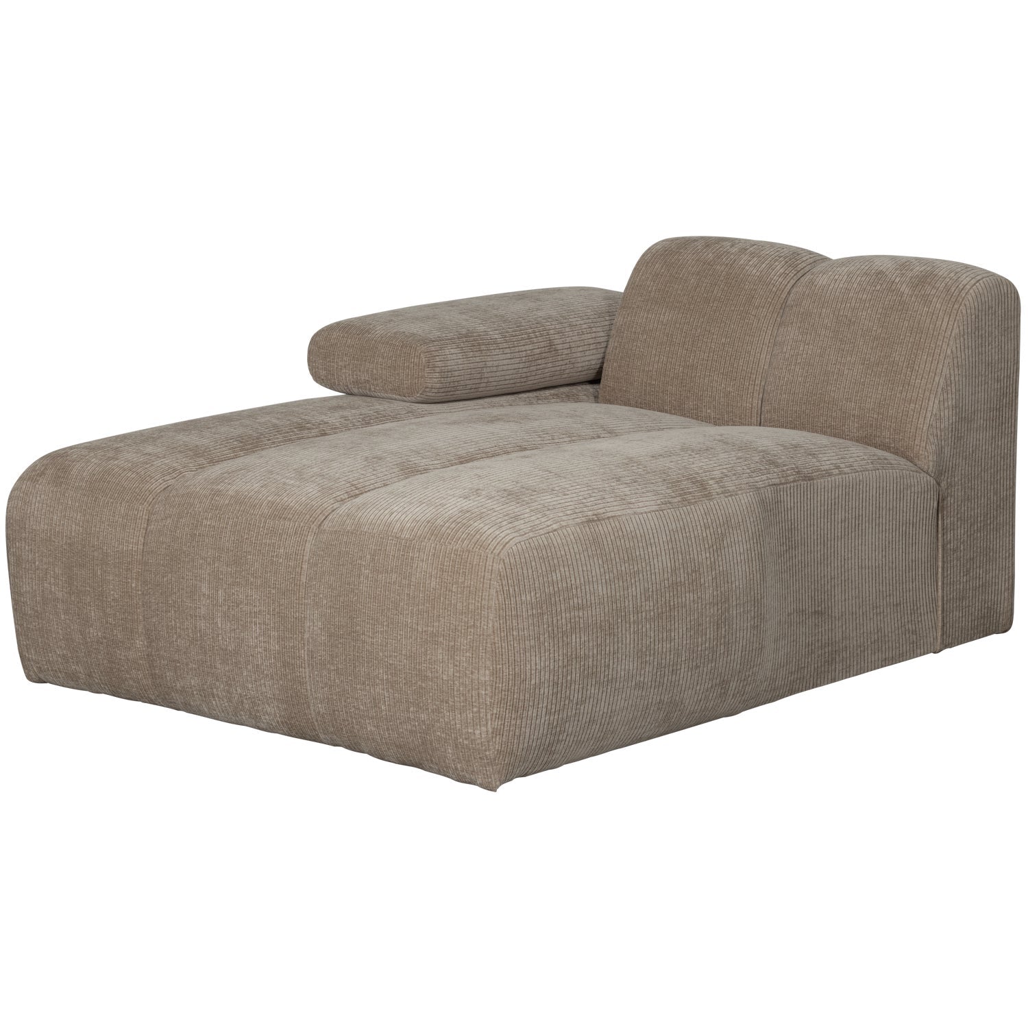 Sofa modułowa MOJO - szezlong lewostronny ciemny piaskowy sztruks
