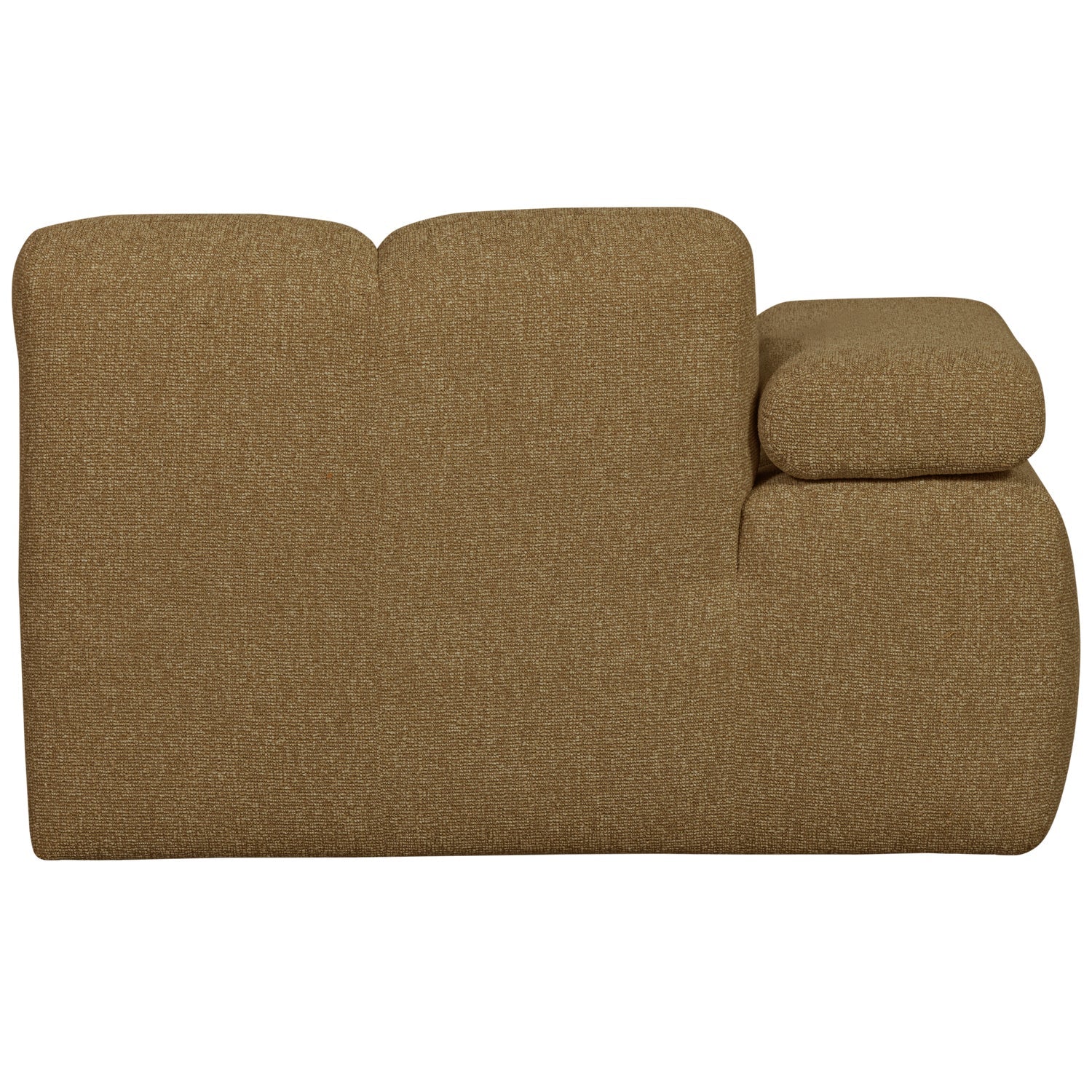 Sofa modułowa MOJO - szezlong lewostronny ciemny miodowy bouclé