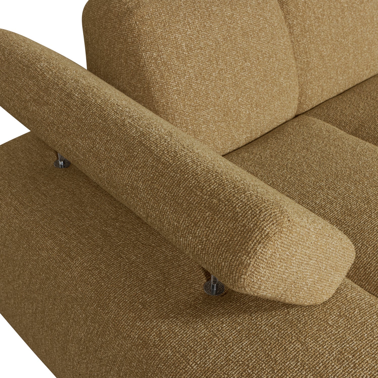 Sofa modułowa MOJO - szezlong lewostronny ciemny miodowy bouclé