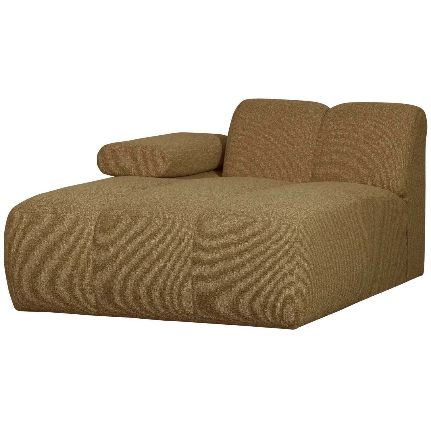 Sofa modułowa MOJO - szezlong lewostronny ciemny miodowy bouclé