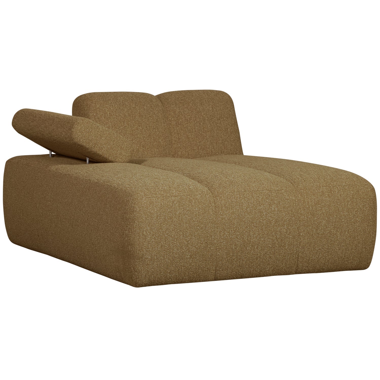 Sofa modułowa MOJO - szezlong lewostronny ciemny miodowy bouclé