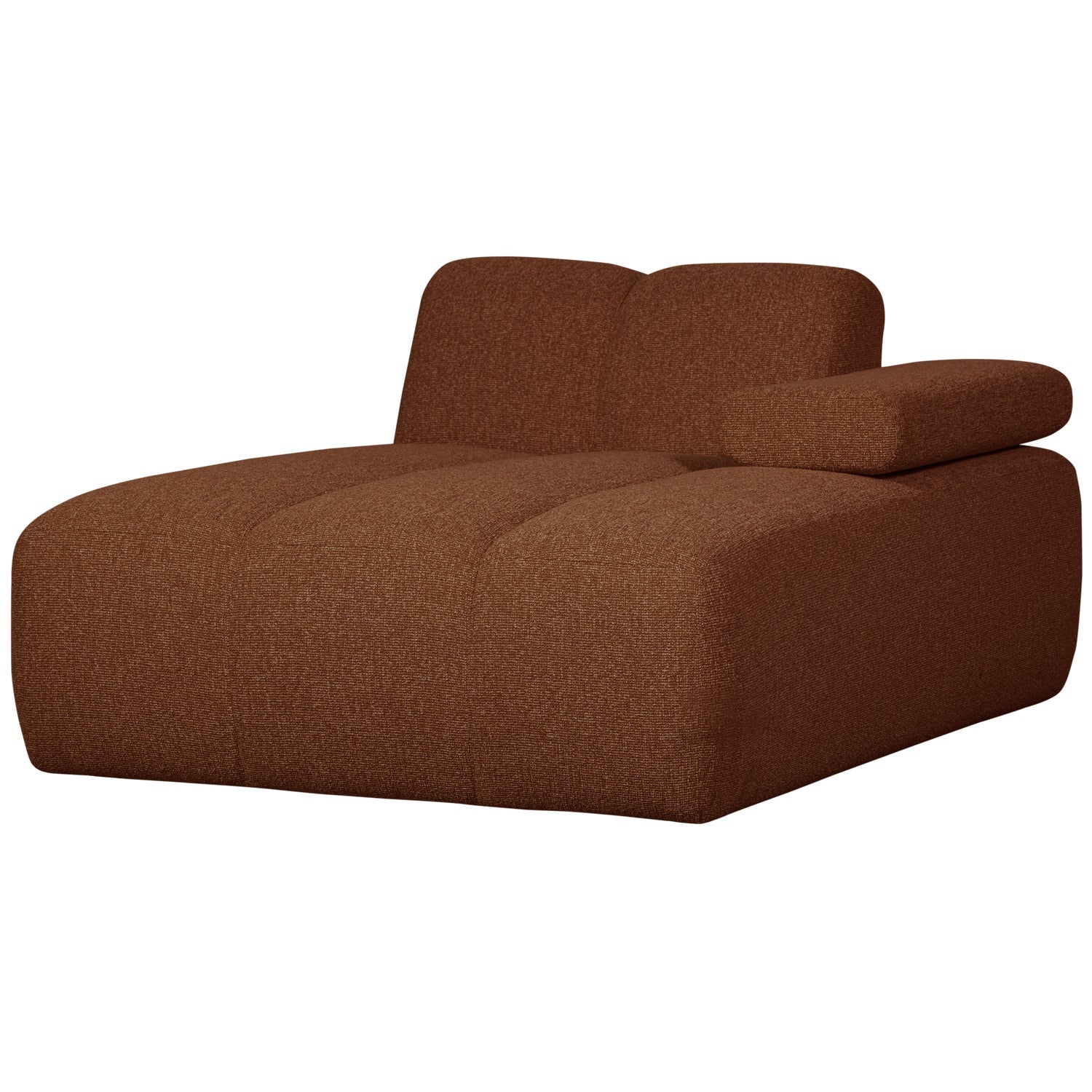 Sofa modułowa MOJO - szezlong prawostronny brązowy bouclé