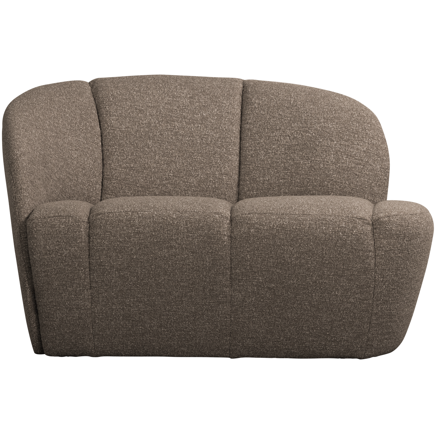 Sofa linksseitig 2-sitzig MOJO braun meliert Boucle