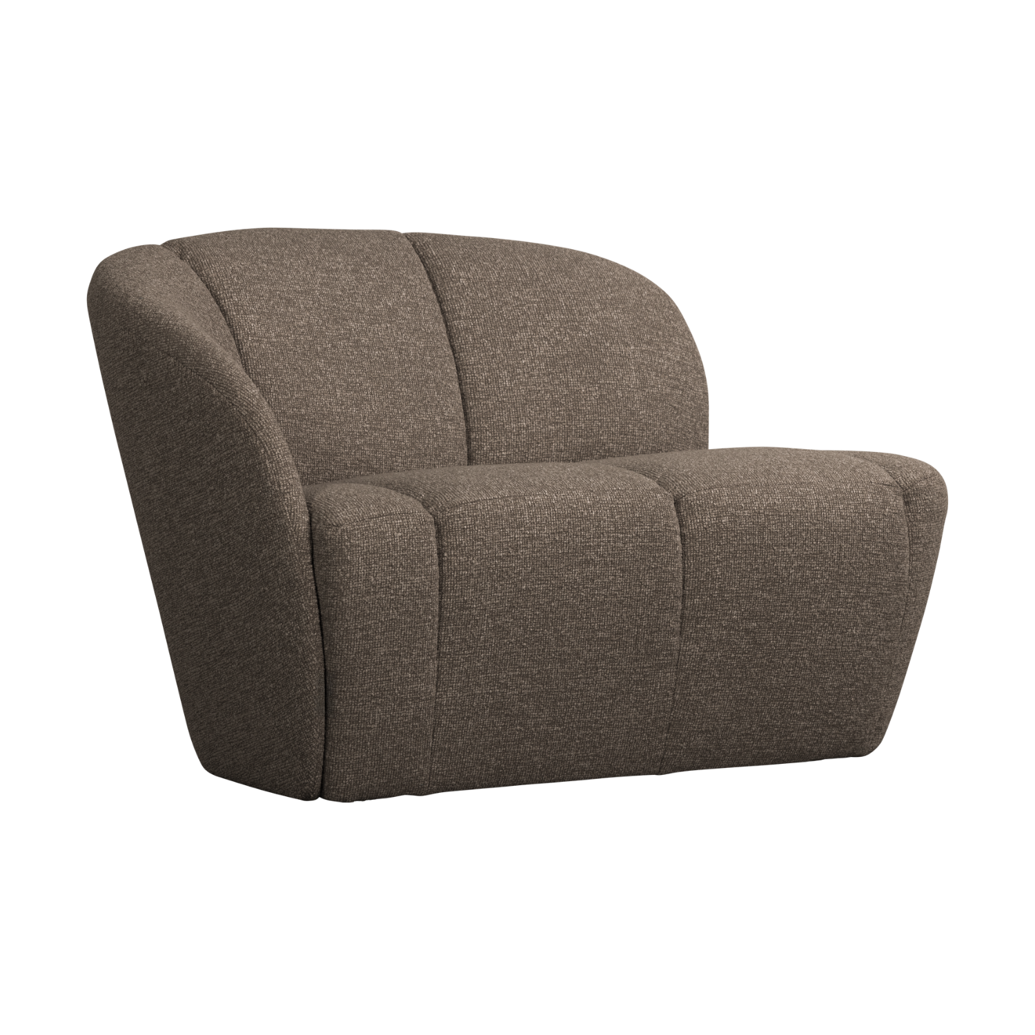 Sofa linksseitig 2-sitzig MOJO braun meliert Boucle