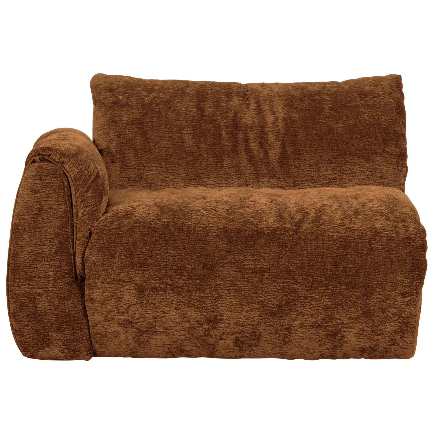 Sofa modułowa BAGGY 3D - element lewostronny brązowy