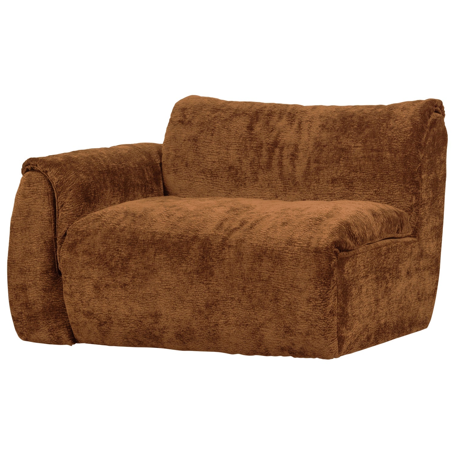 Sofa modułowa BAGGY 3D - element lewostronny brązowy