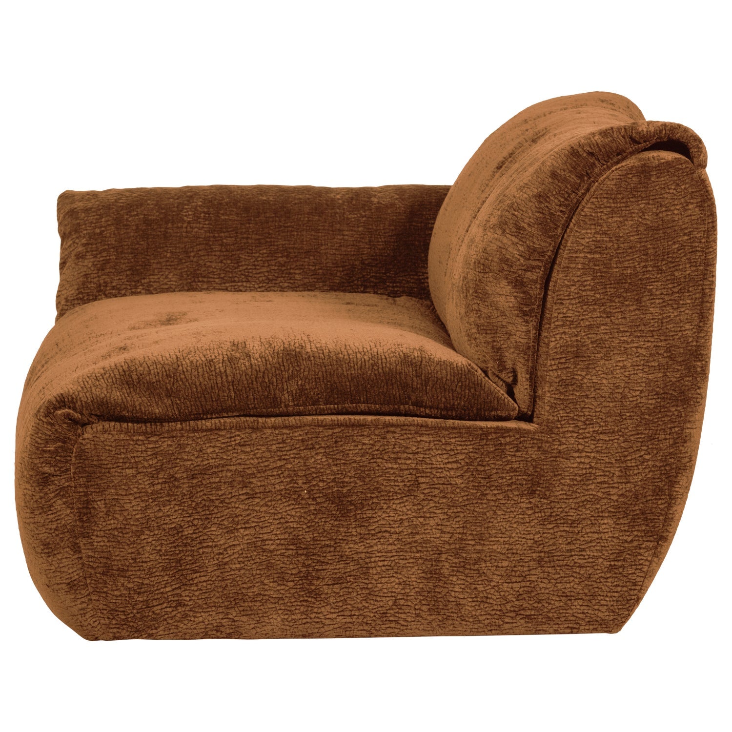 Sofa modułowa BAGGY 3D - element lewostronny brązowy