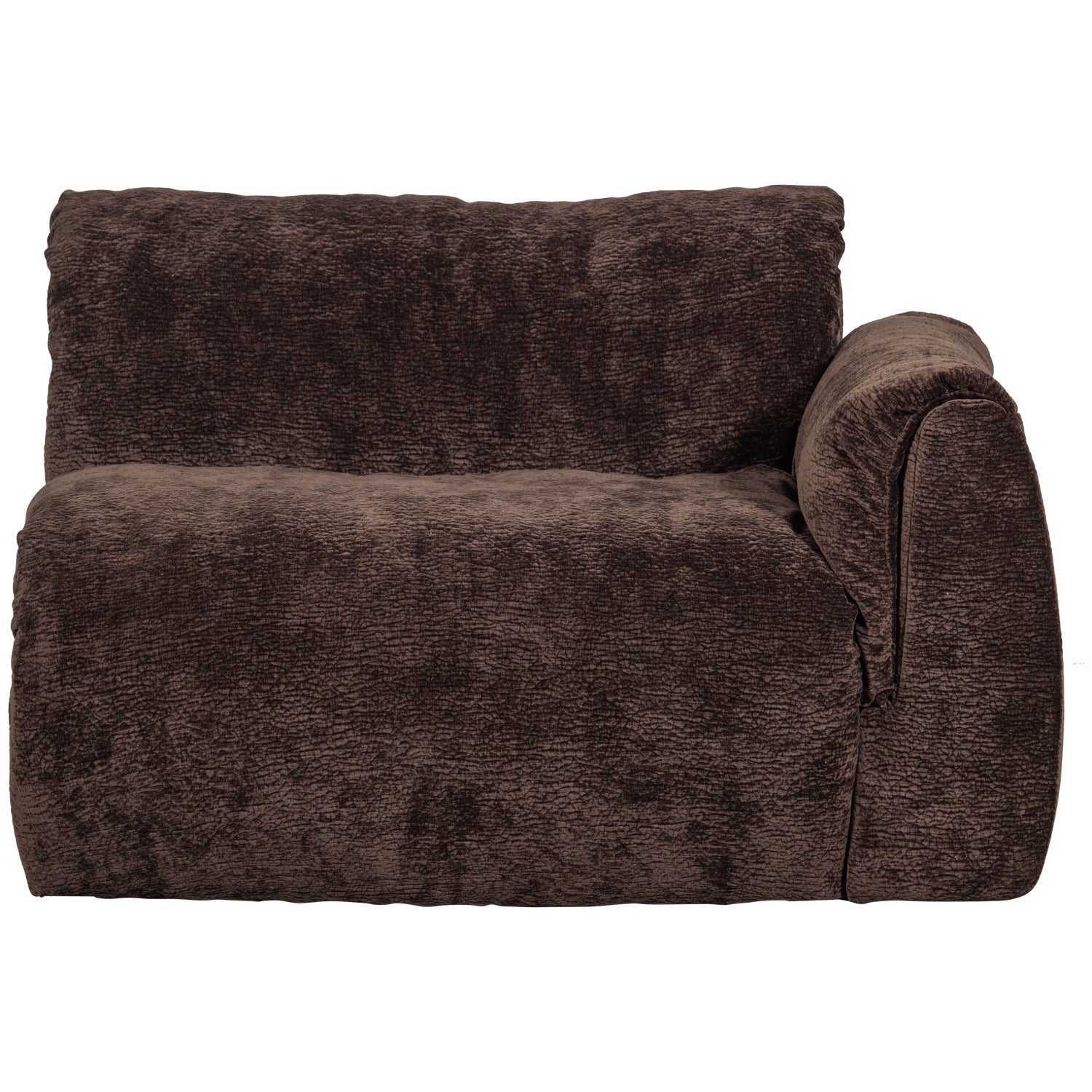 Sofa modułowa BAGGY 3D - element prawostronny ciemnobrązowy