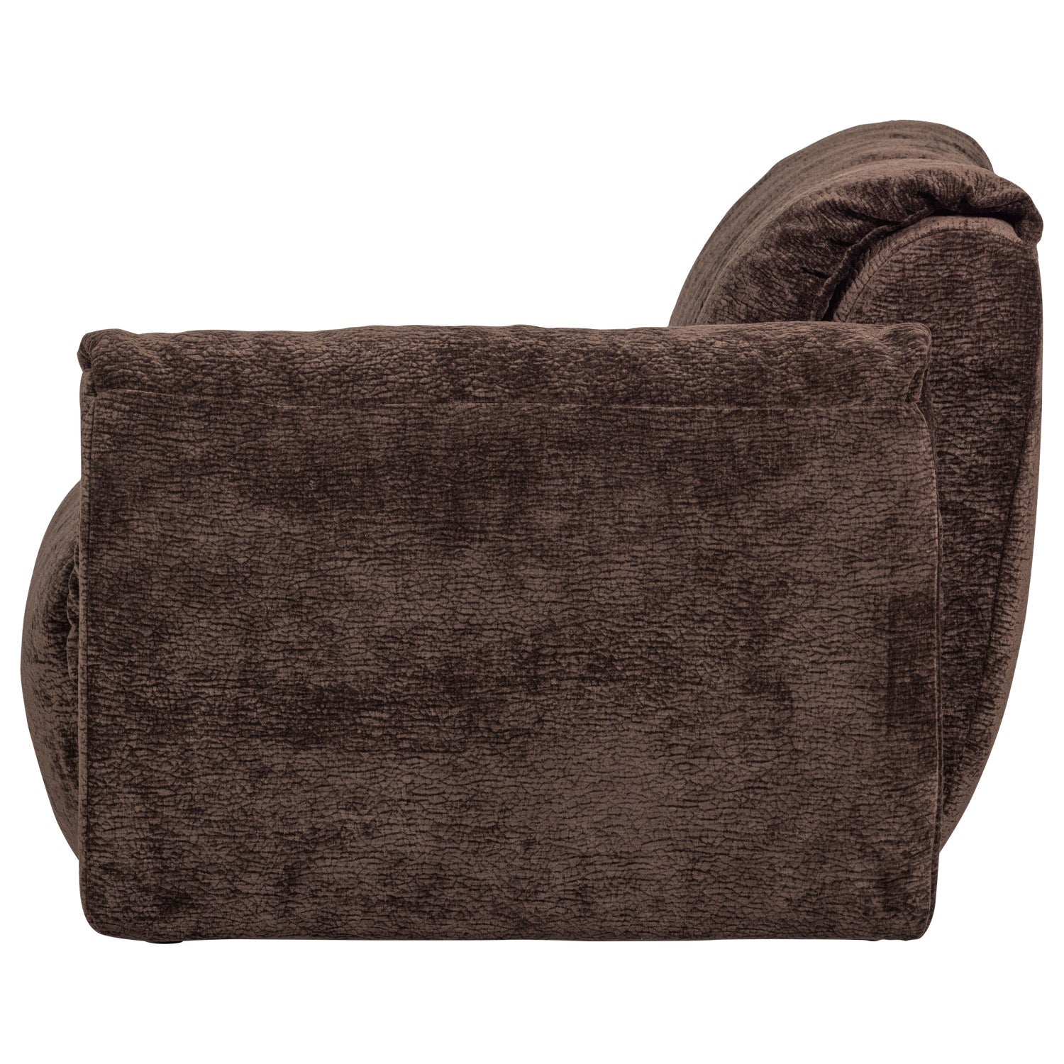 Sofa modułowa BAGGY 3D - element prawostronny ciemnobrązowy