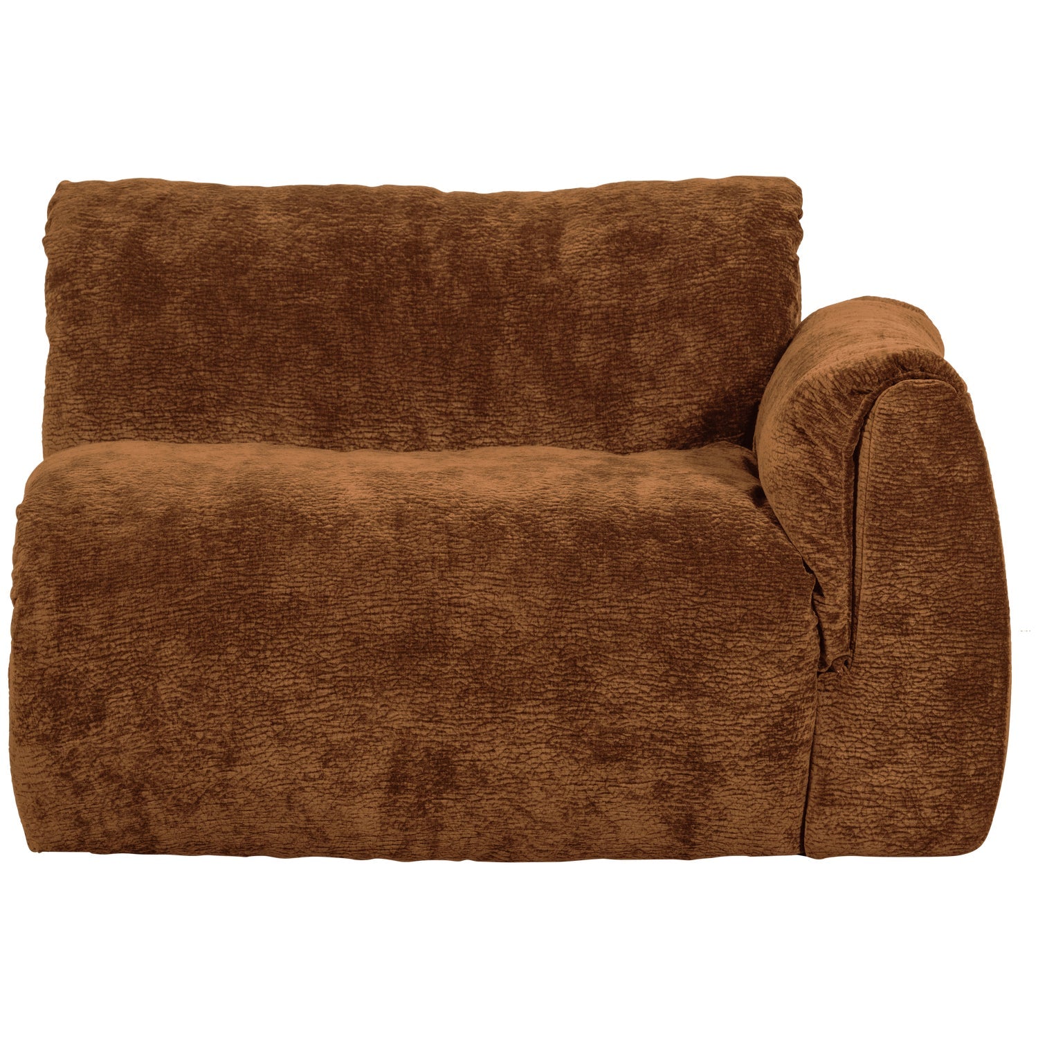 Sofa modułowa BAGGY 3D - element prawostronny brązowy