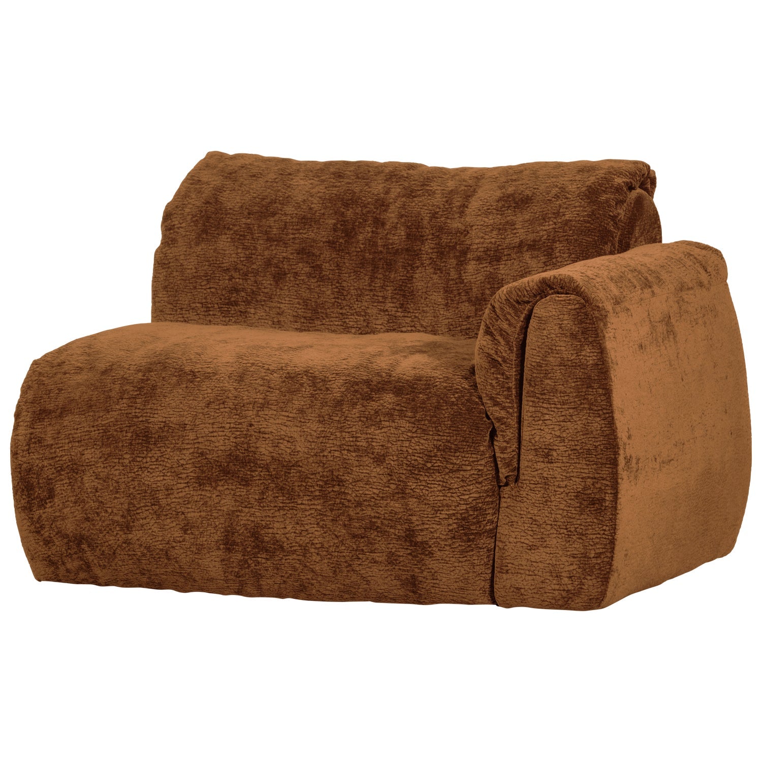 Sofa modułowa BAGGY 3D - element prawostronny brązowy