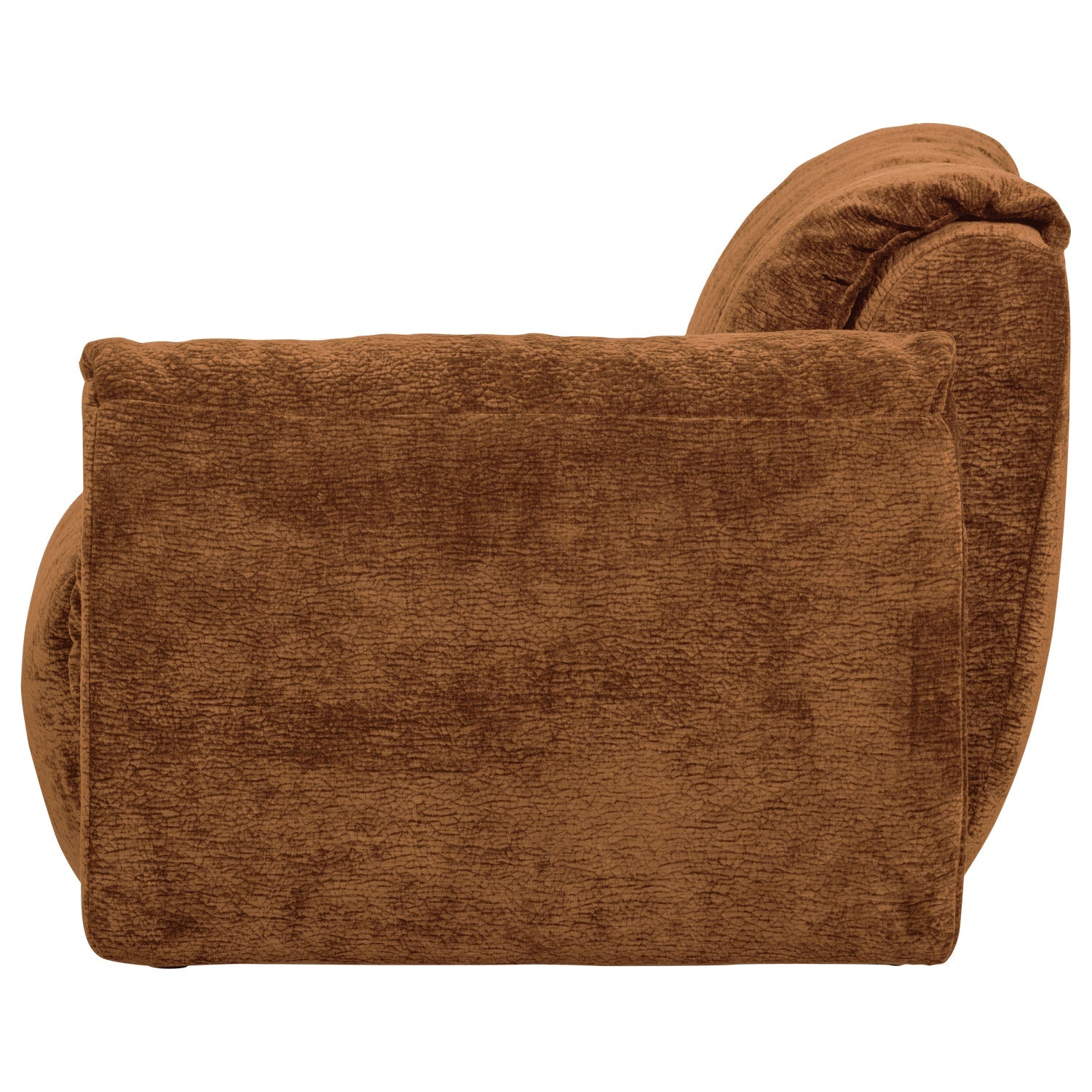 Sofa modułowa BAGGY 3D - element prawostronny brązowy