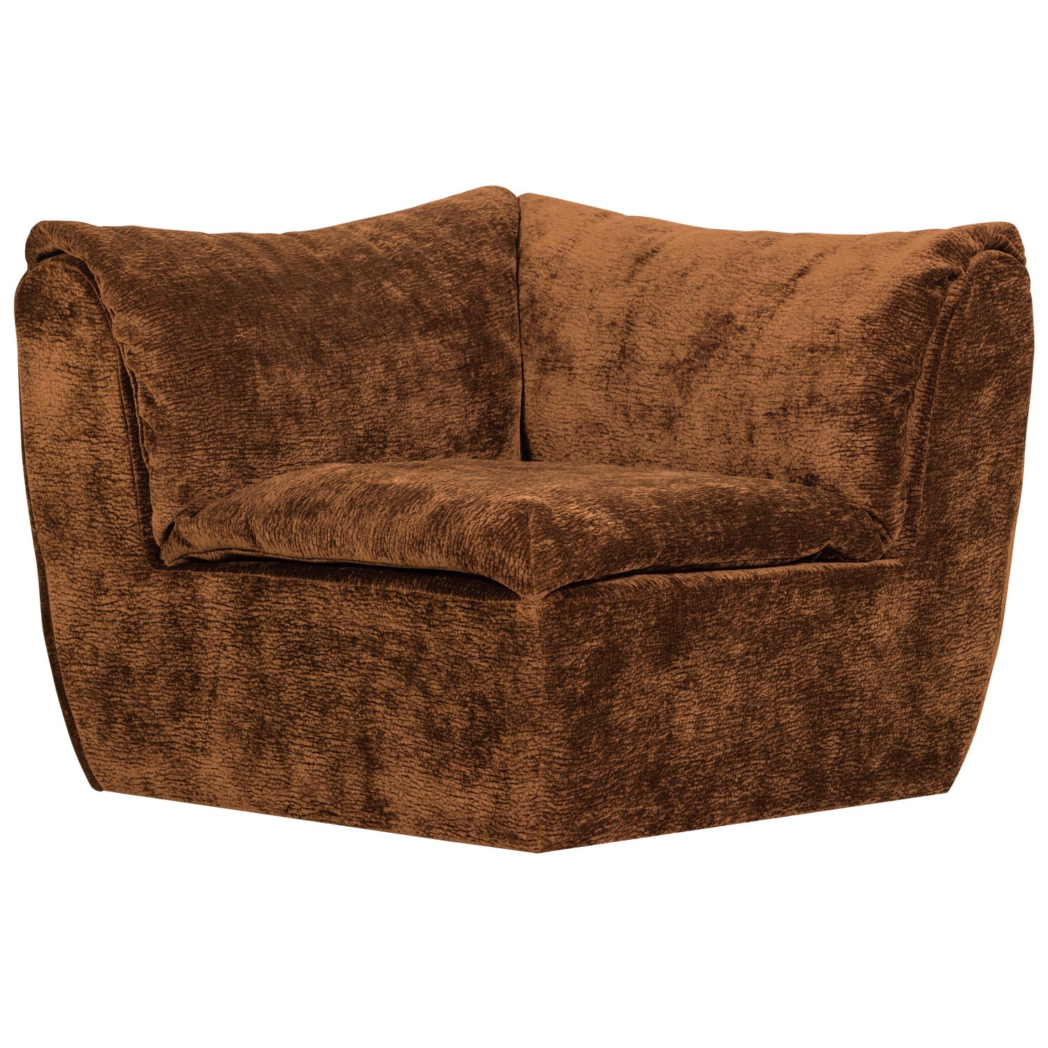 Sofa modułowa BAGGY 3D - element narożny brązowy