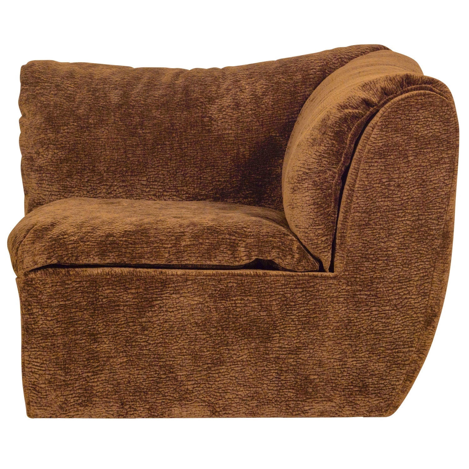 Sofa modułowa BAGGY 3D - element narożny brązowy