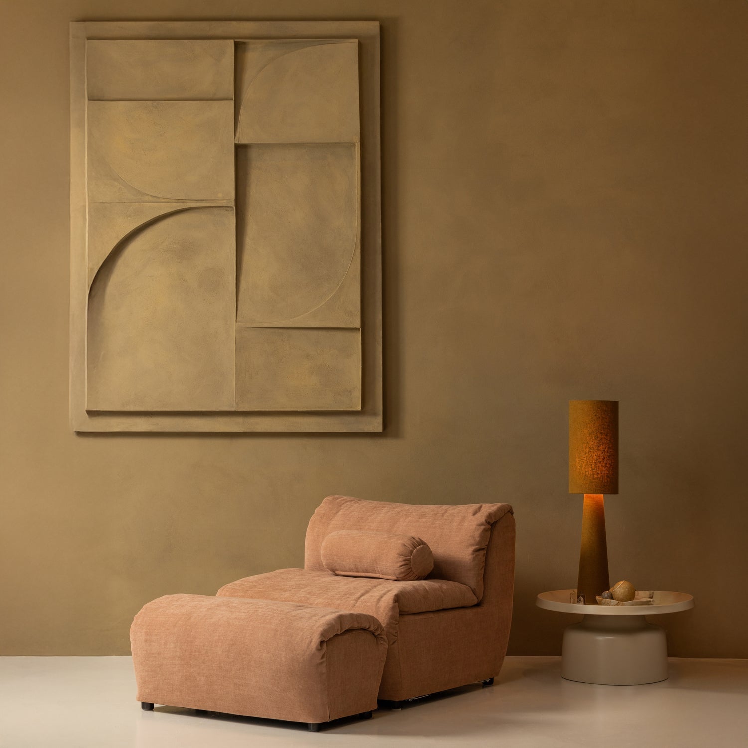Sofa modułowa BAGGY - element różowy