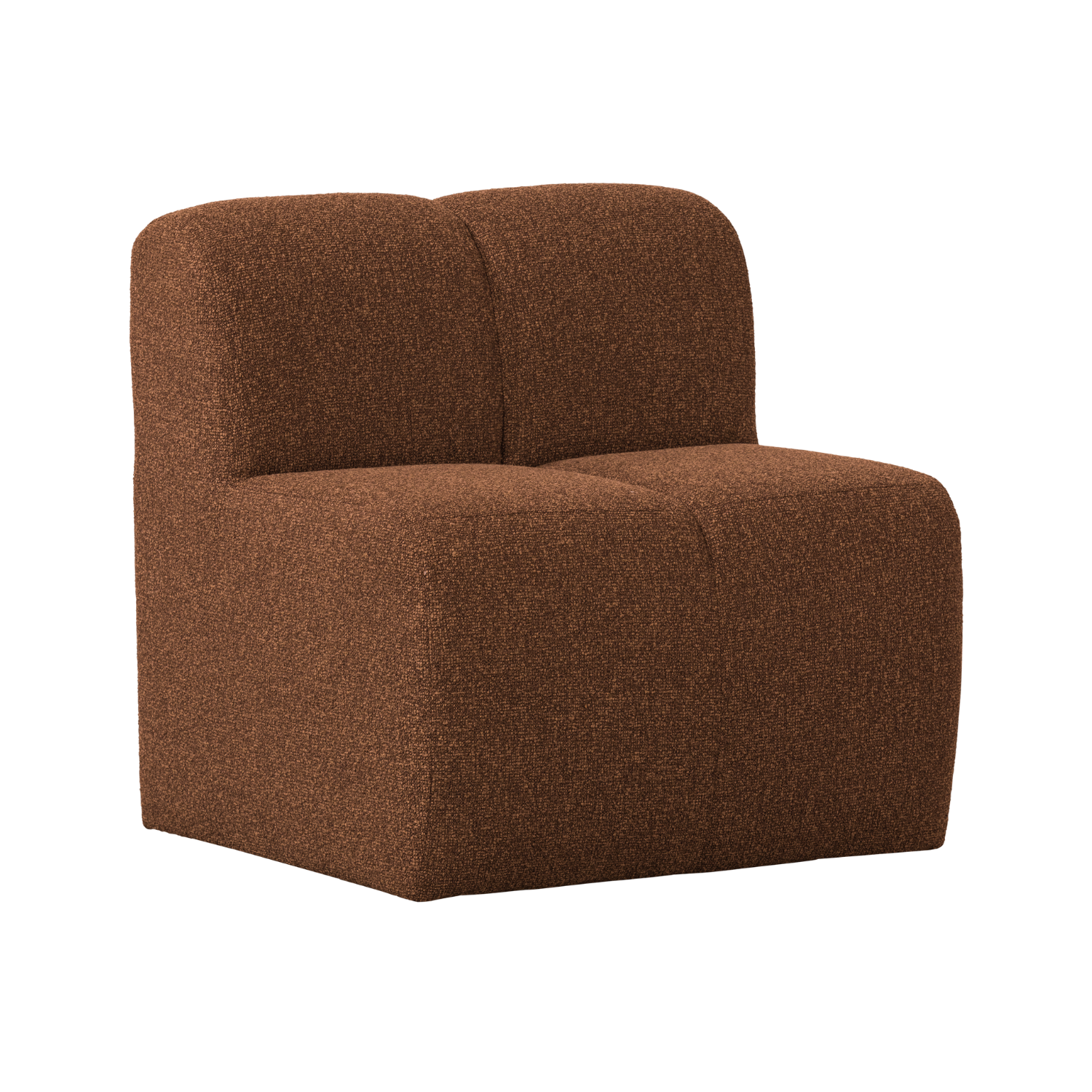Fotel / moduł MOJO BENCH rdzawy brązowy melanż boucle