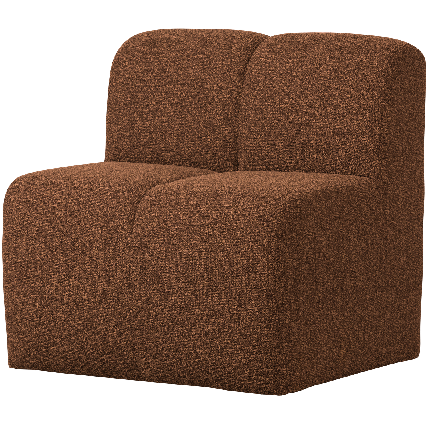 Fotel / moduł MOJO BENCH rdzawy brązowy melanż boucle