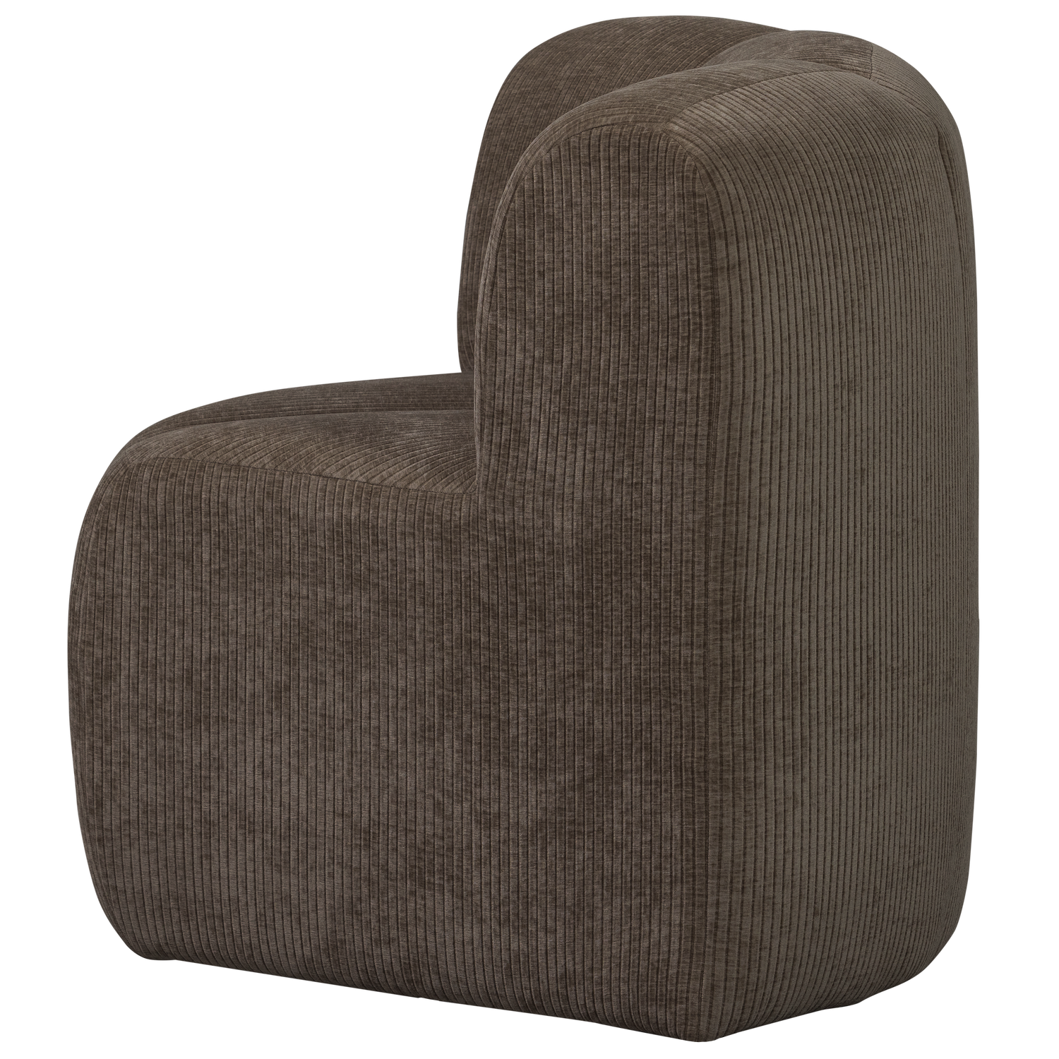 Sofa modułowa MOJO BENCH - element narożny brązowy sztruks