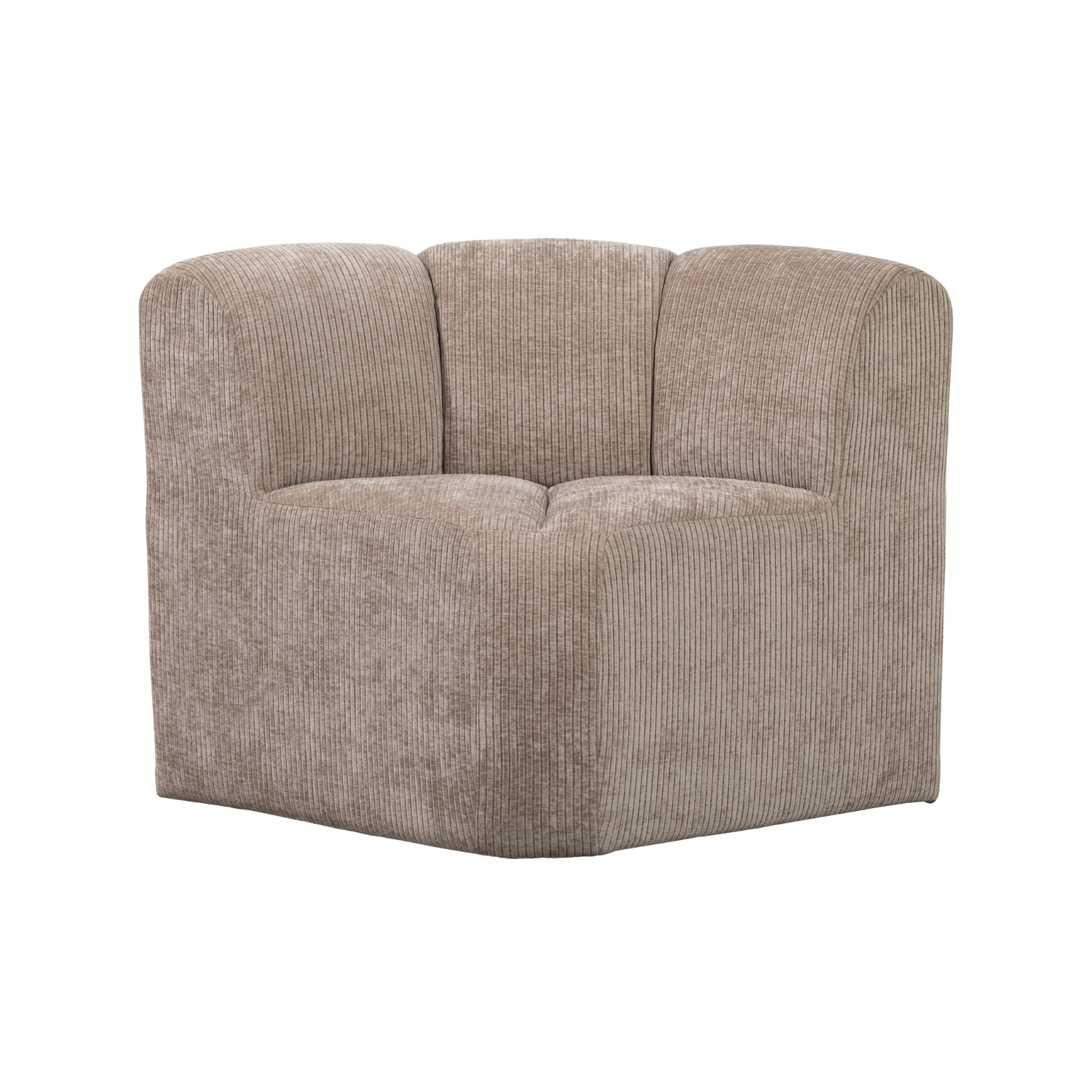 Sofa modułowa MOJO BENCH - element narożny piaskowy sztruks