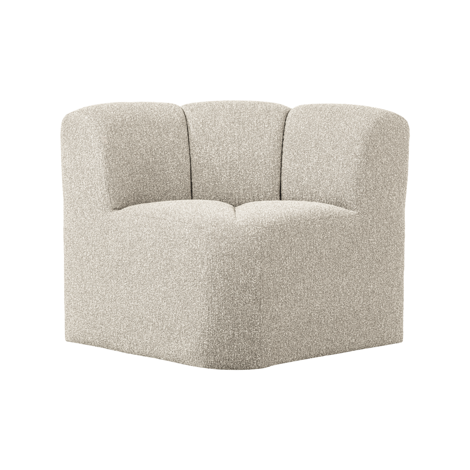 Modulares Sofa MOJO BENCH - Eckelement beige Melange Boucle