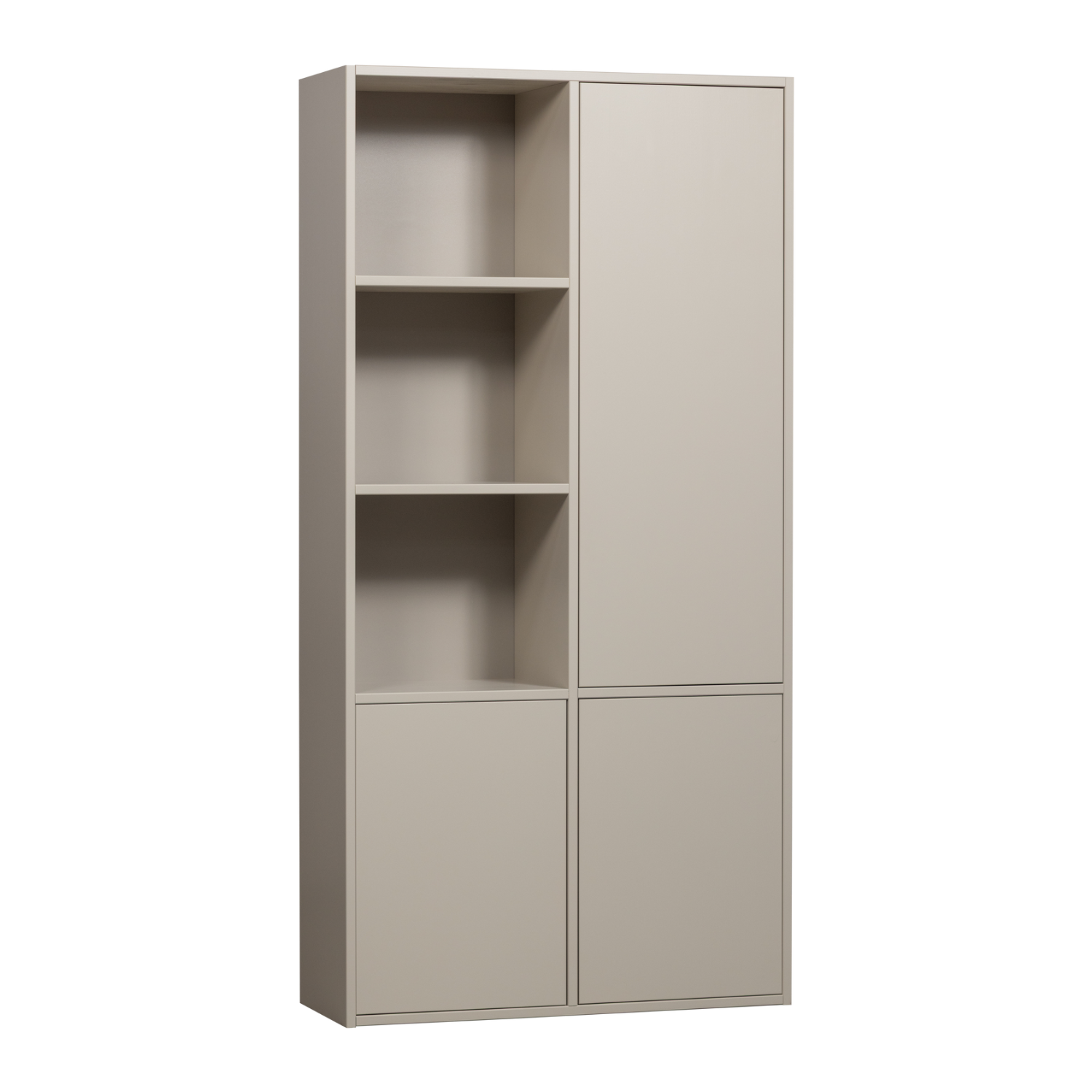 MEGGY wardrobe with shelves gray