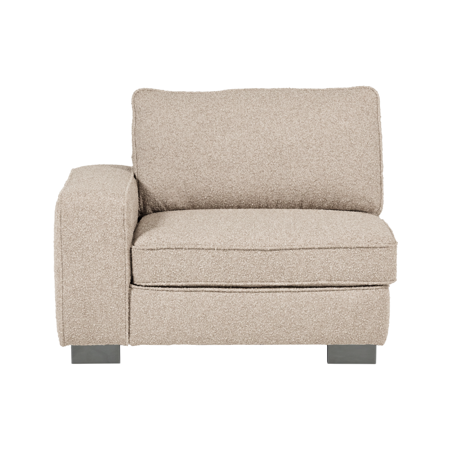 Sofa LAZY - moduł końcowy lewostronny piaskowy bouclé – Woood