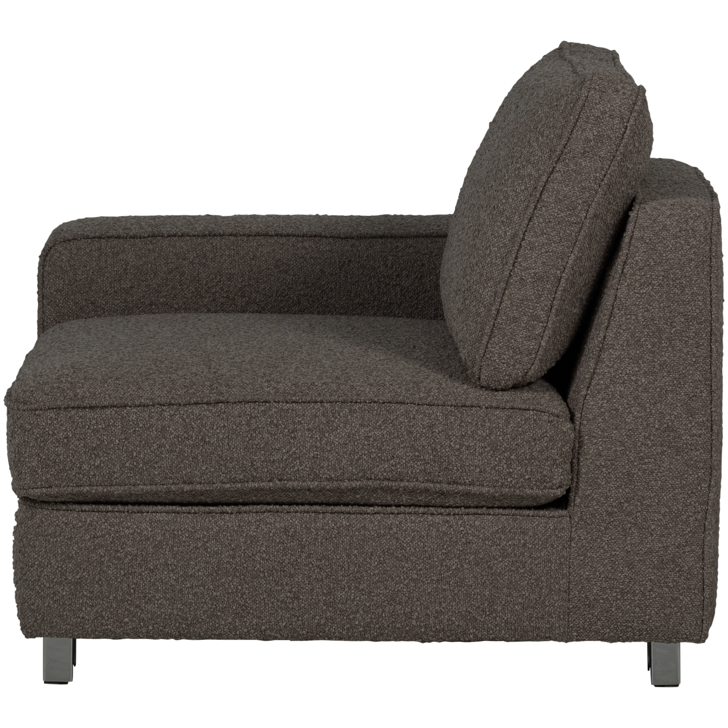 Sofa LAZY - Endmodul links anthrazit Bouclé