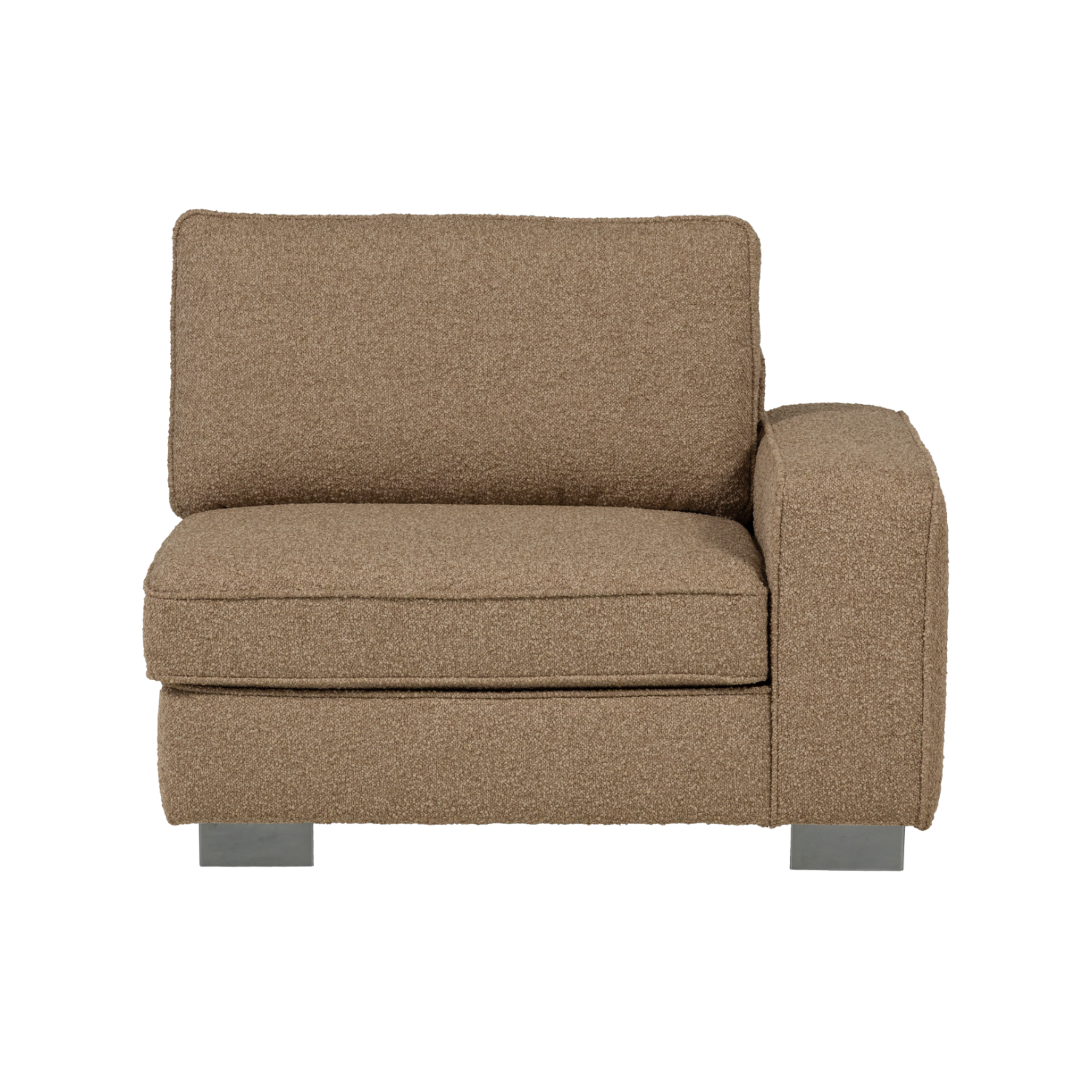 Sofa LAZY - moduł końcowy prawostronny brązowy bouclé – Woood