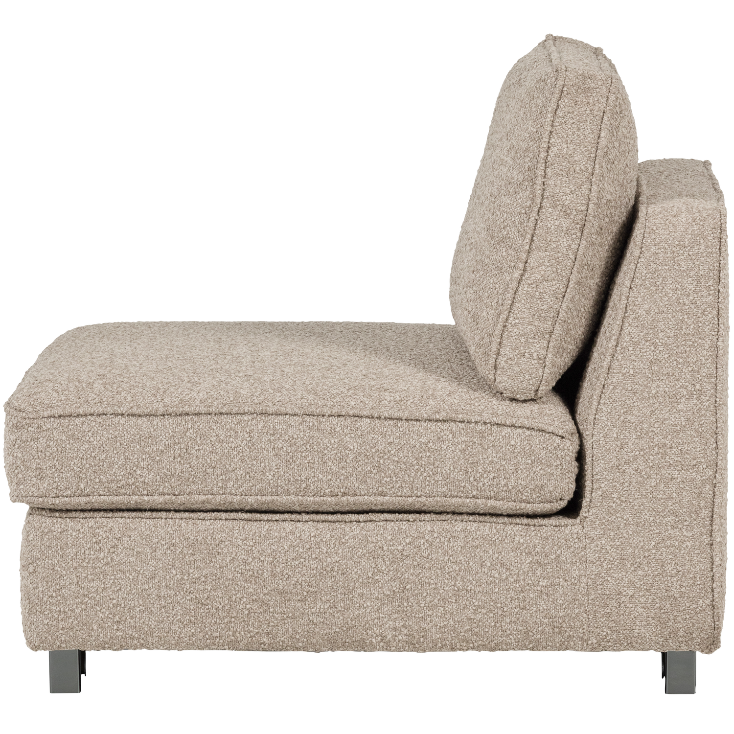 Fotel / moduł LAZY piaskowy bouclé
