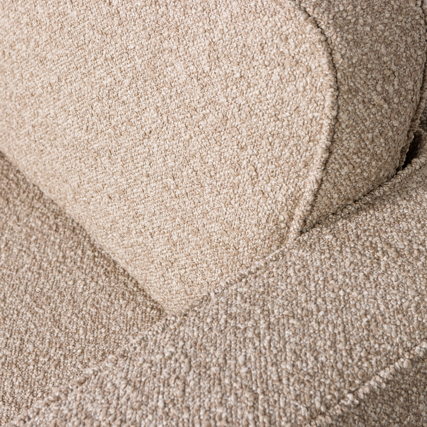 Fotel obrotowy LAZY piaskowy bouclé