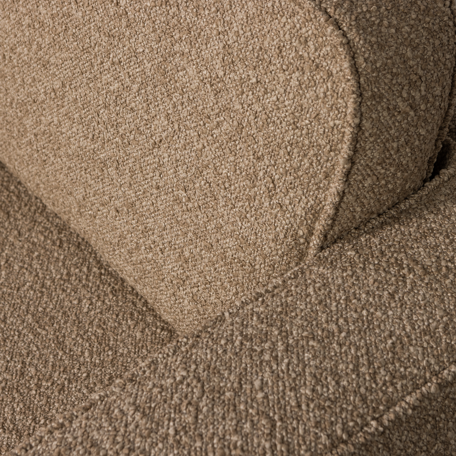 Fotel obrotowy LAZY brązowy bouclé