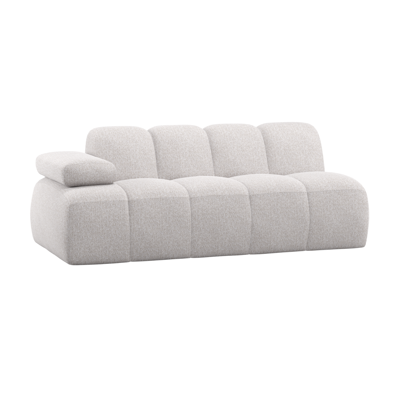 MOJO Modular Sofa - Left-Side 2-Seater in Ecru Bouclé